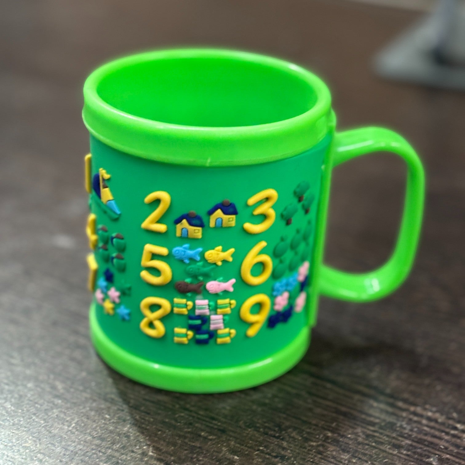 Coffee Mug | Cute Number Design Mug for Milk & Shakes | Cartoon Design Mug for Kids | Reusable Drinking Cup for School, Home, Birthday & Return Gifts - 300ml - Apkamart