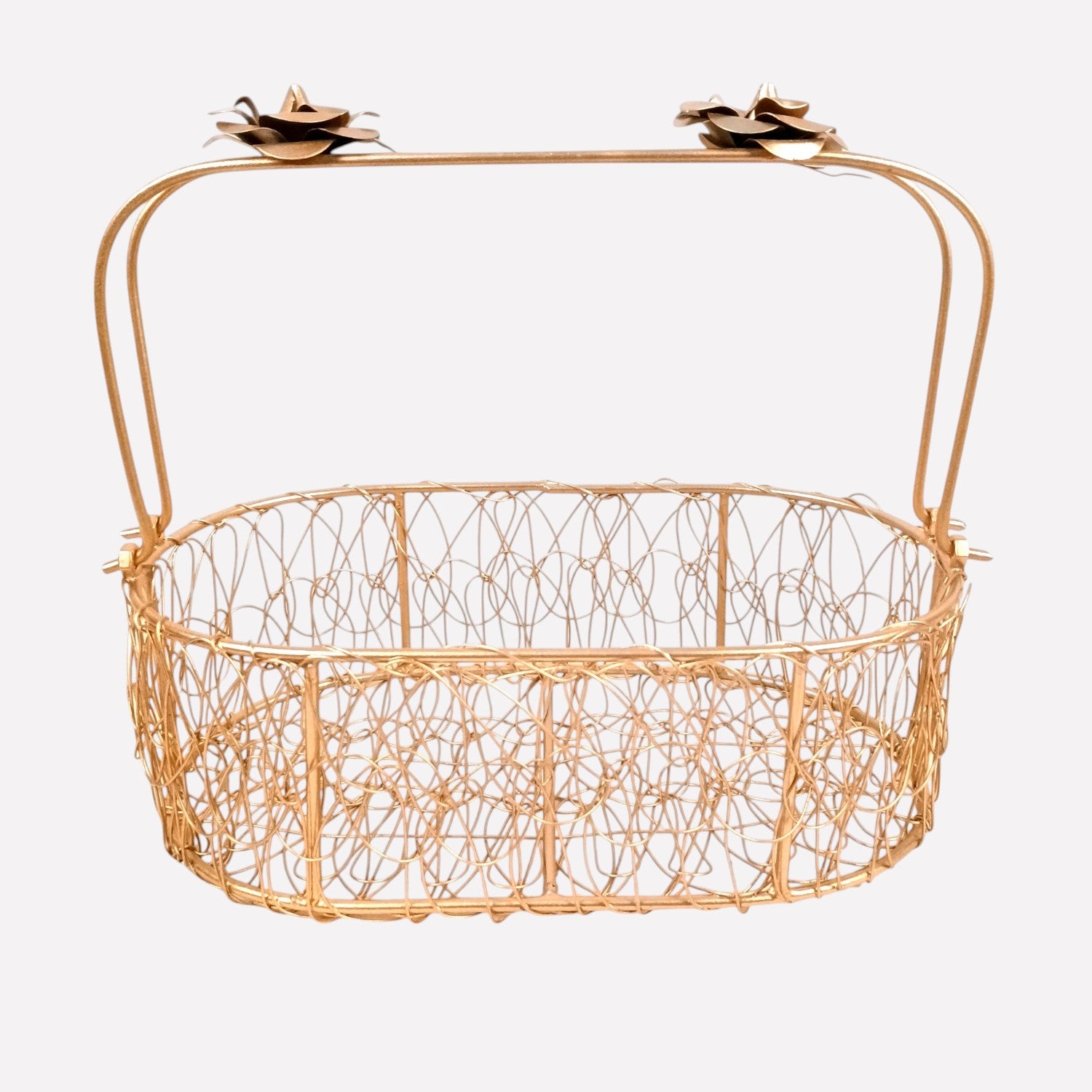 Serving Bowls with Basket | White Handicraft Containers for Kitchen & Home Decor | Premium Showpiece Bowl Set | Gift for Diwali, Housewarming & Dining Table - 9 Inch - Apkamart