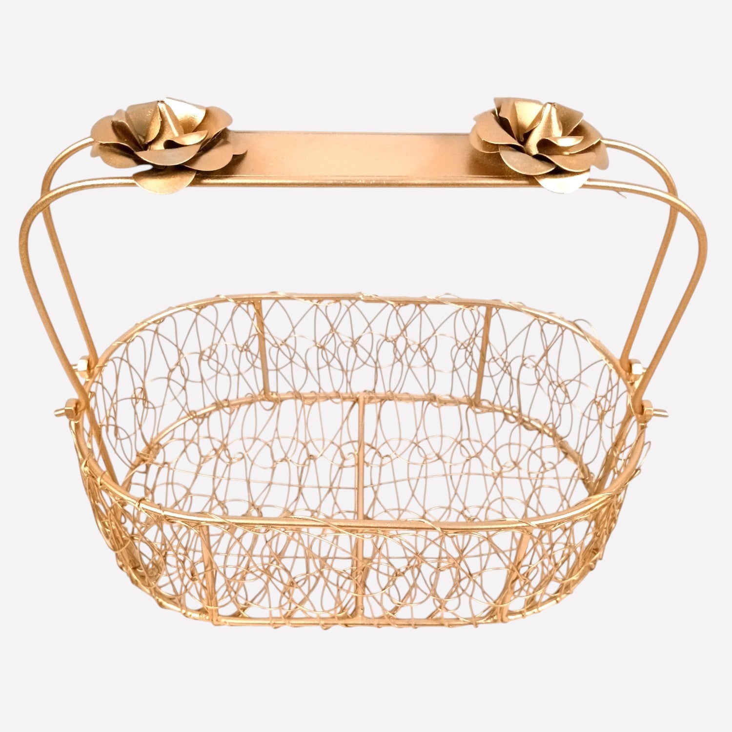 Serving Bowls with Basket | White Handicraft Containers for Kitchen & Home Decor | Premium Showpiece Bowl Set | Gift for Diwali, Housewarming & Dining Table - 9 Inch - Apkamart