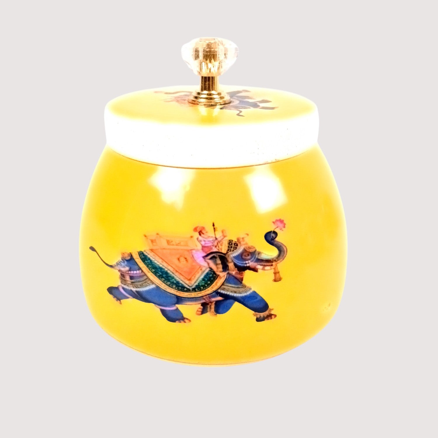 Serving Bowl with Tray | Elephant Handicraft Container | Decorative Showpiece Bowl for Home & Kitchen | Diwali Gift | Traditional Indian Decor - 10 Inch - Apkamart