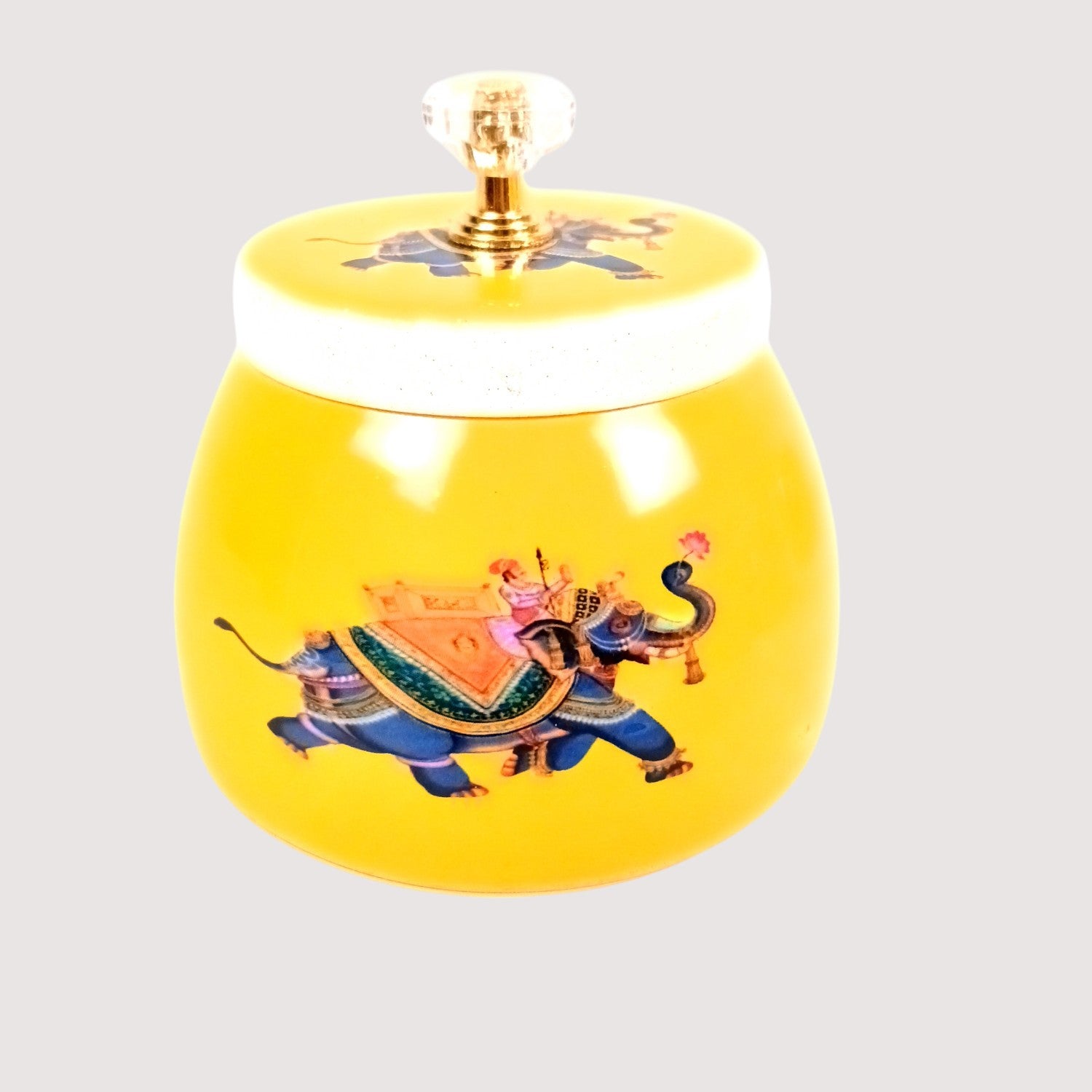 Serving Bowl with Tray | Elephant Handicraft Container | Decorative Showpiece Bowl for Home & Kitchen | Diwali Gift | Traditional Indian Decor - 10 Inch - Apkamart