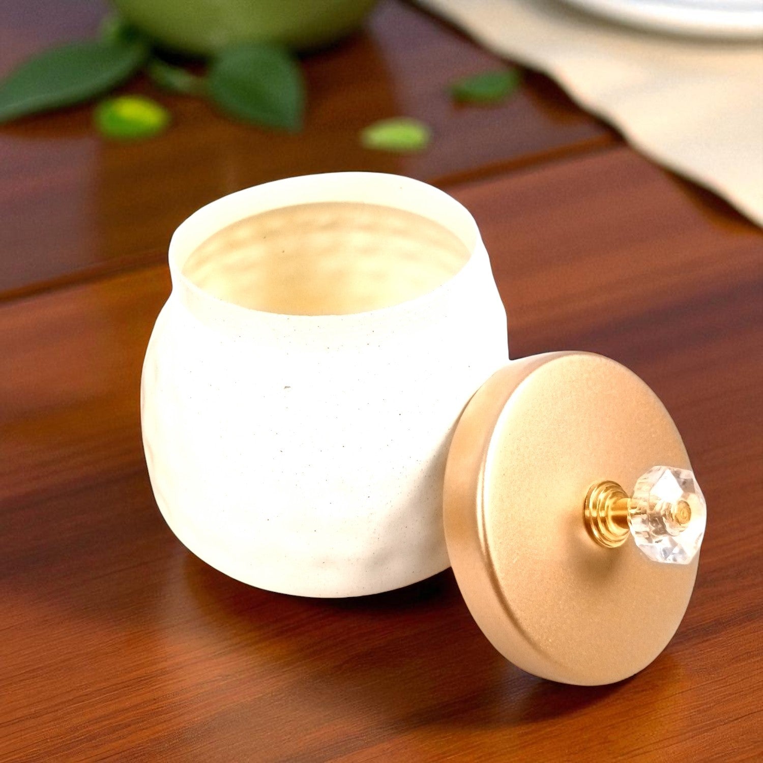 Serving Bowl with Metal Basket | Handicraft Bowl for Kitchen & Home Decor | Showpiece with Basket | Diwali Gift Item | Decorative Container for Dining & Gifting - 8 Inch - Apkamart