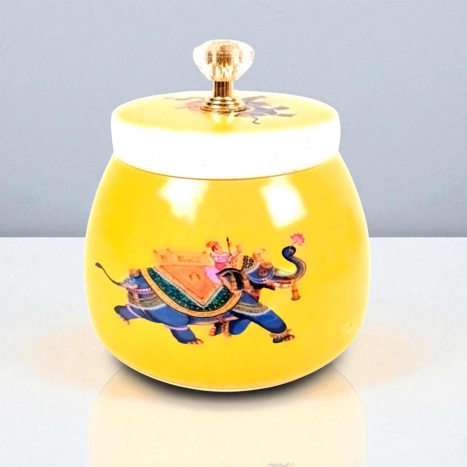 Serving Bowl with Tray | Elephant Handicraft Container | Decorative Showpiece Bowl for Home & Kitchen | Diwali Gift | Traditional Indian Decor - 10 Inch - Apkamart