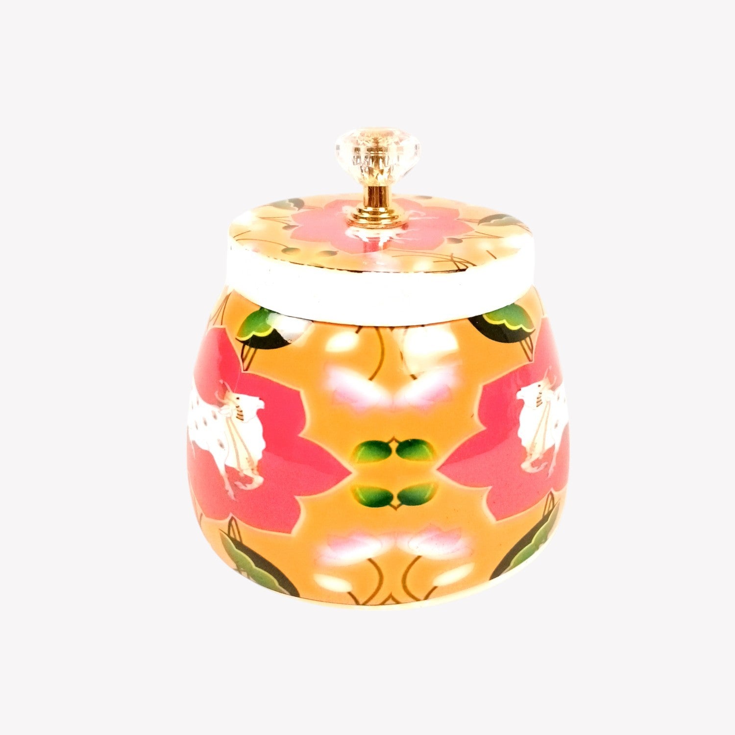 Pichvai Art Serving Bowl | Handicraft Multiuse Container | Decorative Kitchen & Home Showpiece | Diwali Gift | Premium Handcrafted Bowl for Gifting & Serving - 4 Inch - Apkamart