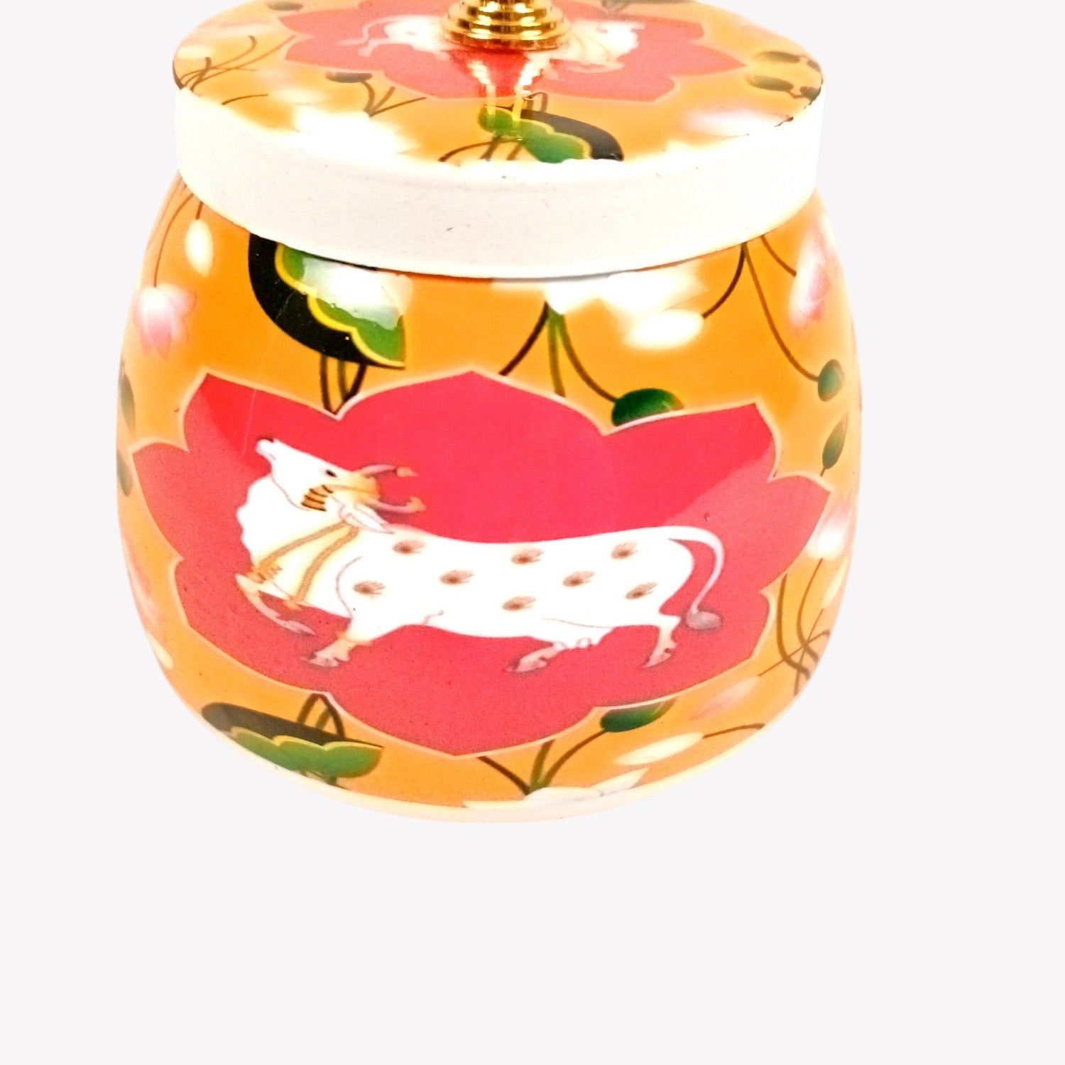 Pichvai Art Serving Bowl | Handicraft Multiuse Container | Decorative Kitchen & Home Showpiece | Diwali Gift | Premium Handcrafted Bowl for Gifting & Serving - 4 Inch - Apkamart