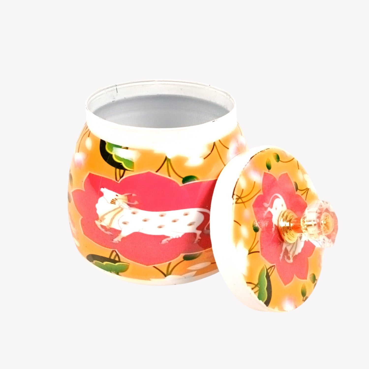 Pichvai Art Serving Bowl | Handicraft Multiuse Container | Decorative Kitchen & Home Showpiece | Diwali Gift | Premium Handcrafted Bowl for Gifting & Serving - 4 Inch - Apkamart