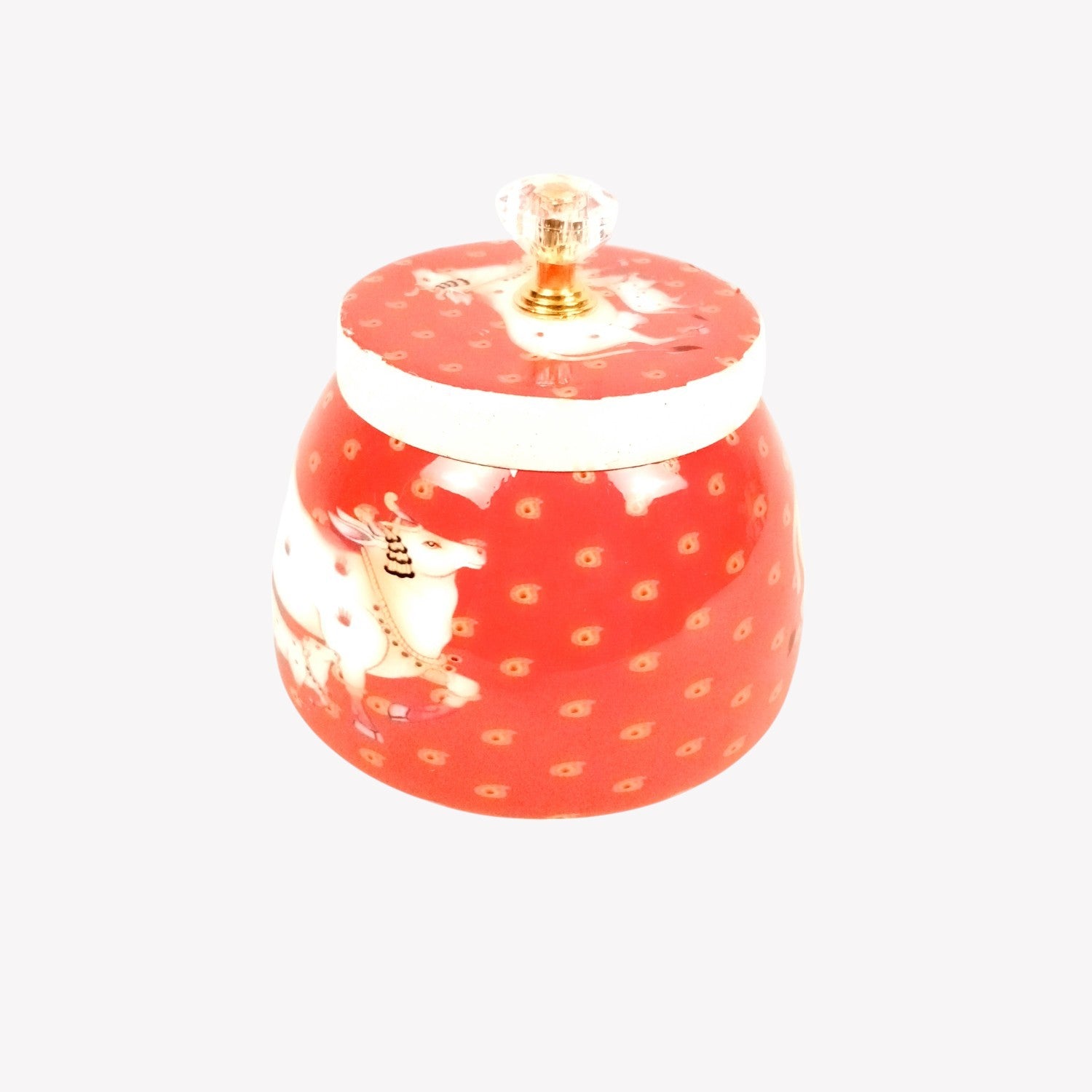 Serving Bowl with Pichwai Art | Handcrafted Decorative Container| Multiuse Kitchen & Home Decor Bowl | Diwali Gift | Premium Gifting Item - 4 Inch