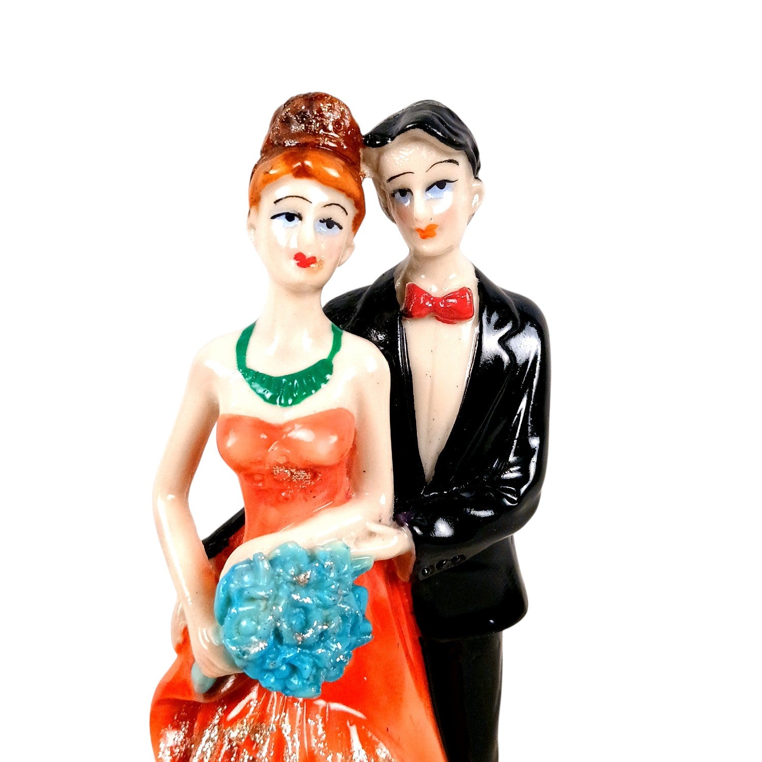 Romantic Couple Showpiece | Love Figurine Decorative Sculpture for Home Décor | Romantic Figurine for Living Room, Bedroom & Gifting - 9 Inch - Apkamart