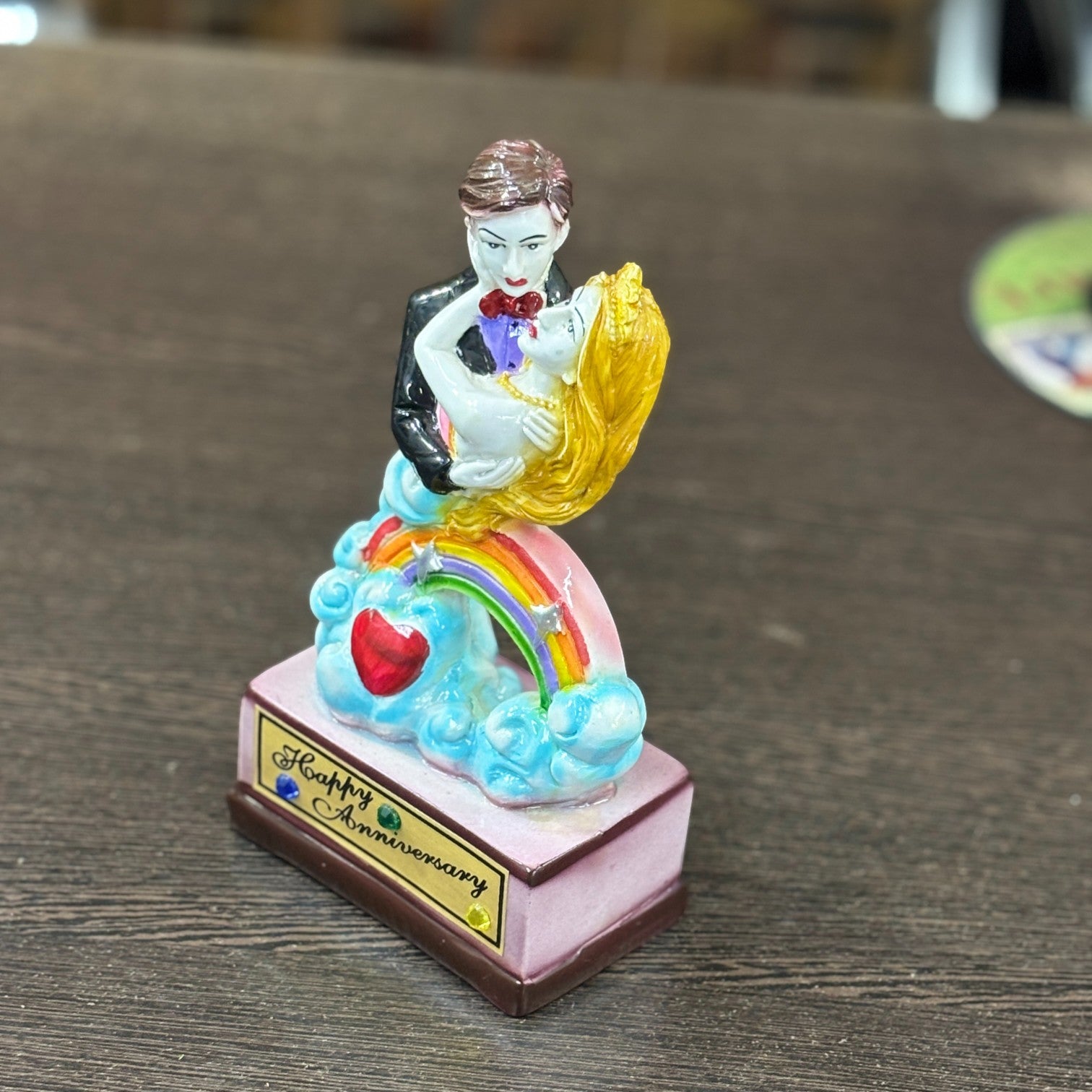 Couple Showpiece | Romantic Love Sculpture | Elegant Home Decor Gift for Living Room, Bedroom, Anniversary & Valentine’s Day - 9 Inch - Apkamart