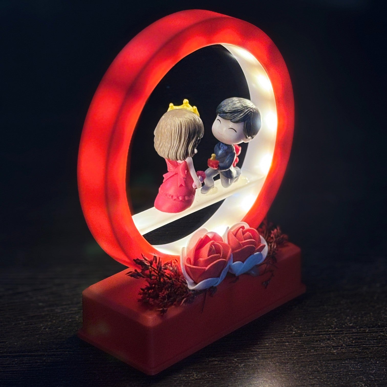 Couple Showpiece | Romantic Love Figurine | Decorative Plastic Sculpture for Home Decor, Bedroom & Living Room | Perfect Gift for Valentine, Anniversary & Wedding - 7 Inch - Apkamart