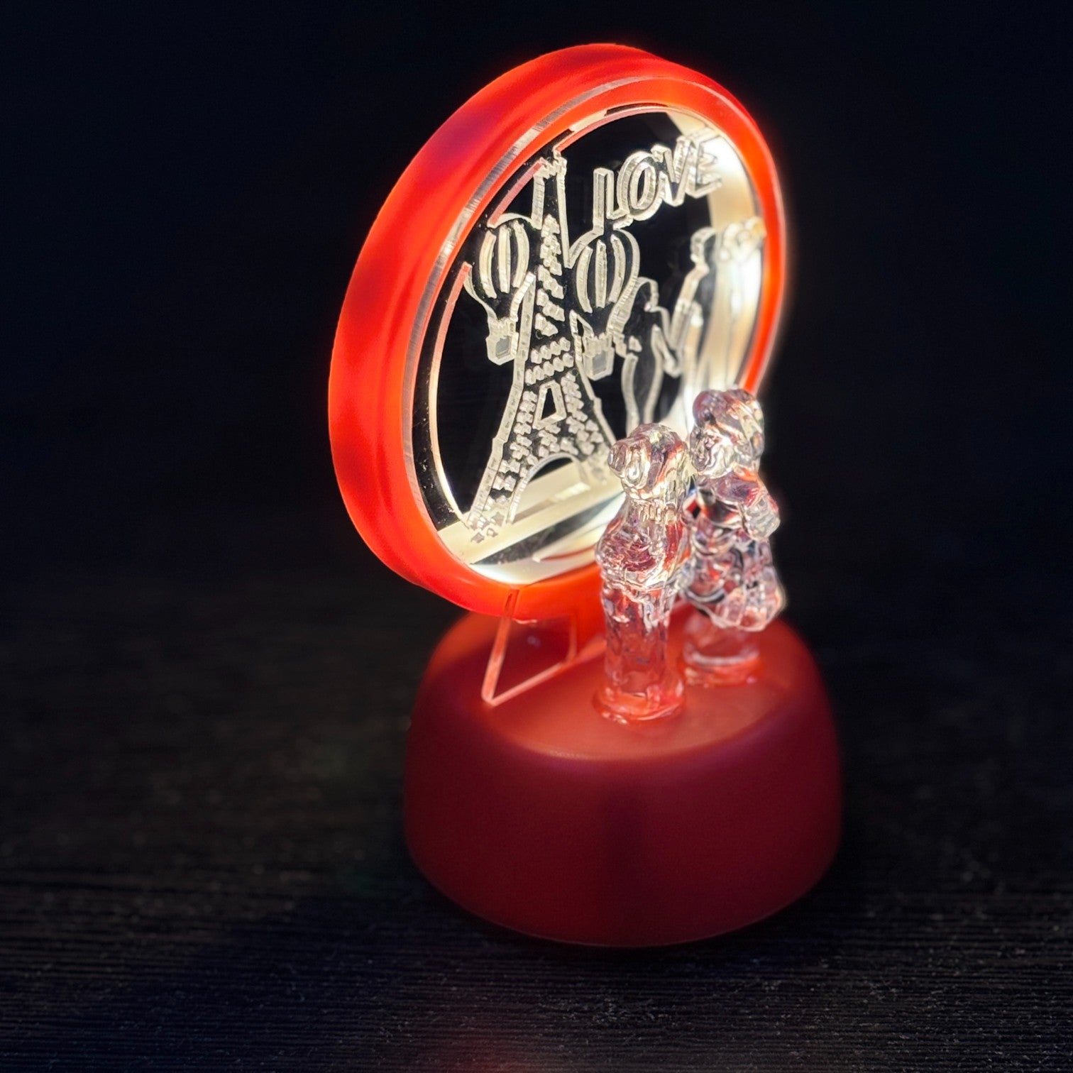 Romantic Couple Showpiece with LED Light | Decorative Love Figurine for Bedroom & Living Room Décor | Valentine, Anniversary & Wedding Gift for Couples - 6 Inch - Apkamart #Style_Design 2