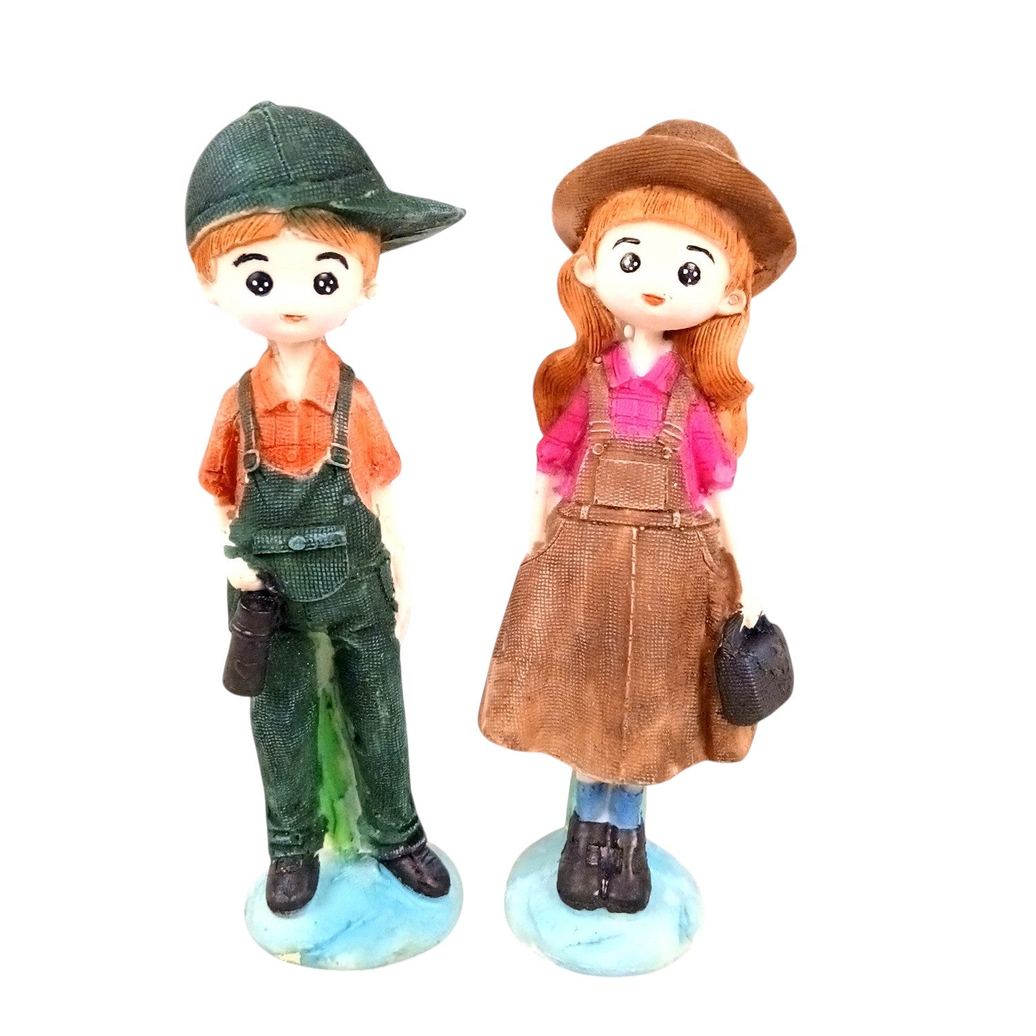 Romantic Couple Showpiece Set | Love Figurine Decorative Sculpture for Home Decor & Living Room | Romantic Figurine for Living Room, Bedroom & Gifting - 7 Inch (Set of 2) - Apkamart