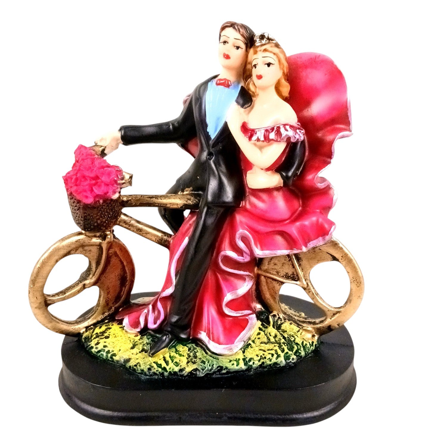 Romantic Couple Showpiece | Love Figurine Decorative Sculpture for Home Décor & Living Room | Valentine, Anniversary & Wedding Gift for Her & Him - 6 Inch - Apkamart