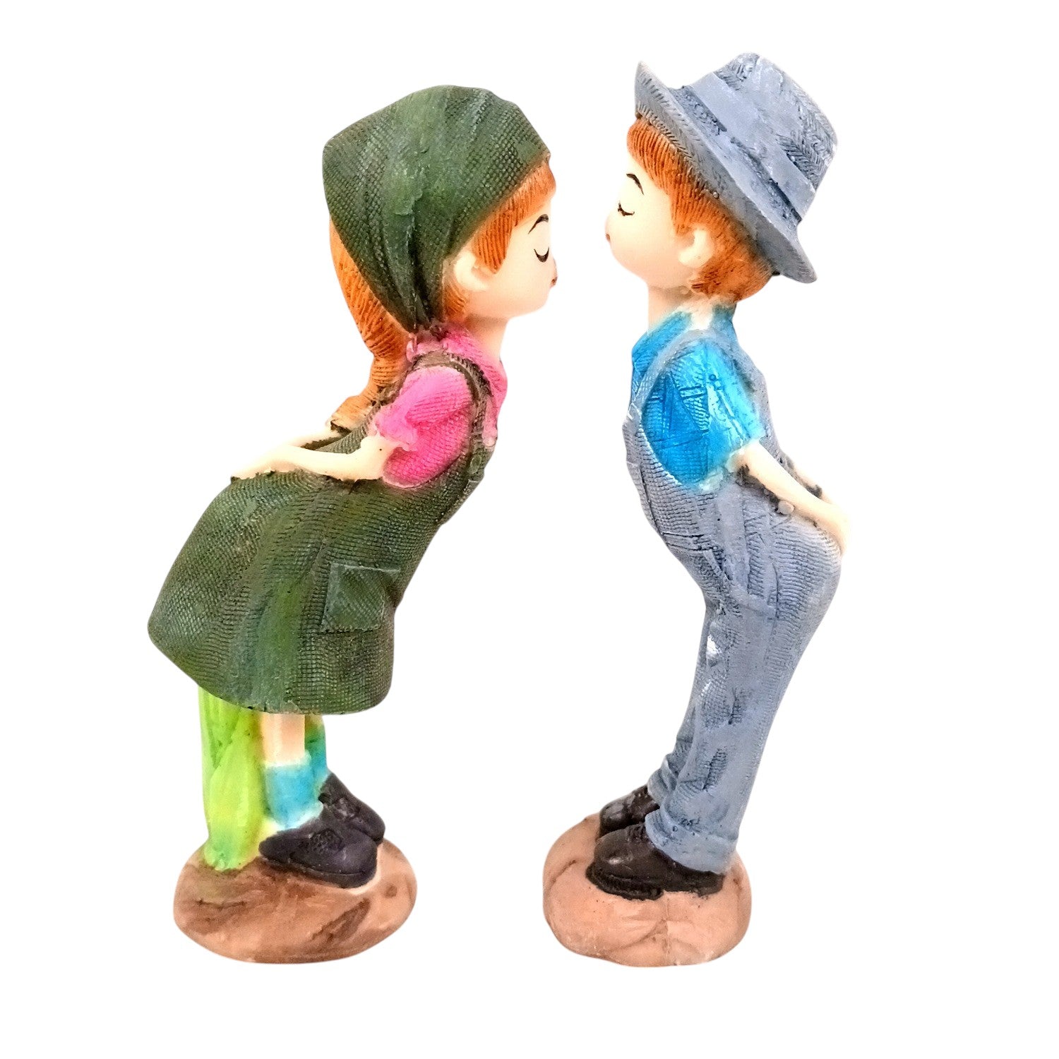 Romantic Couple Showpiece Set | Love Figurine Decorative Sculpture for Home Decor & Living Room | Valentine, Anniversary & Wedding Gift for Her & Him - 7 Inch (Set Of 2) - Apkamart