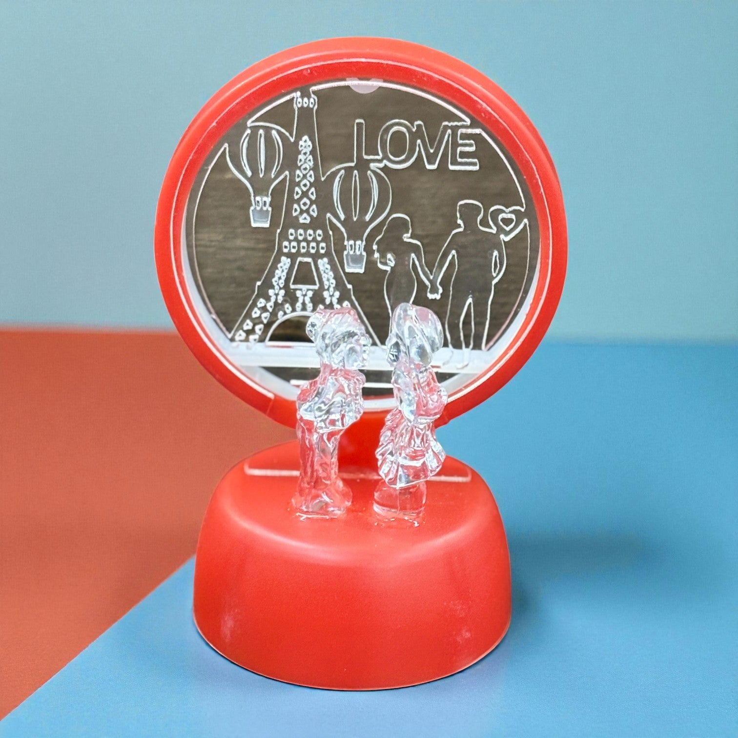 Romantic Couple Showpiece with LED Light | Decorative Love Figurine for Bedroom & Living Room Décor | Valentine, Anniversary & Wedding Gift for Couples - 6 Inch - Apkamart #Style_Design 2