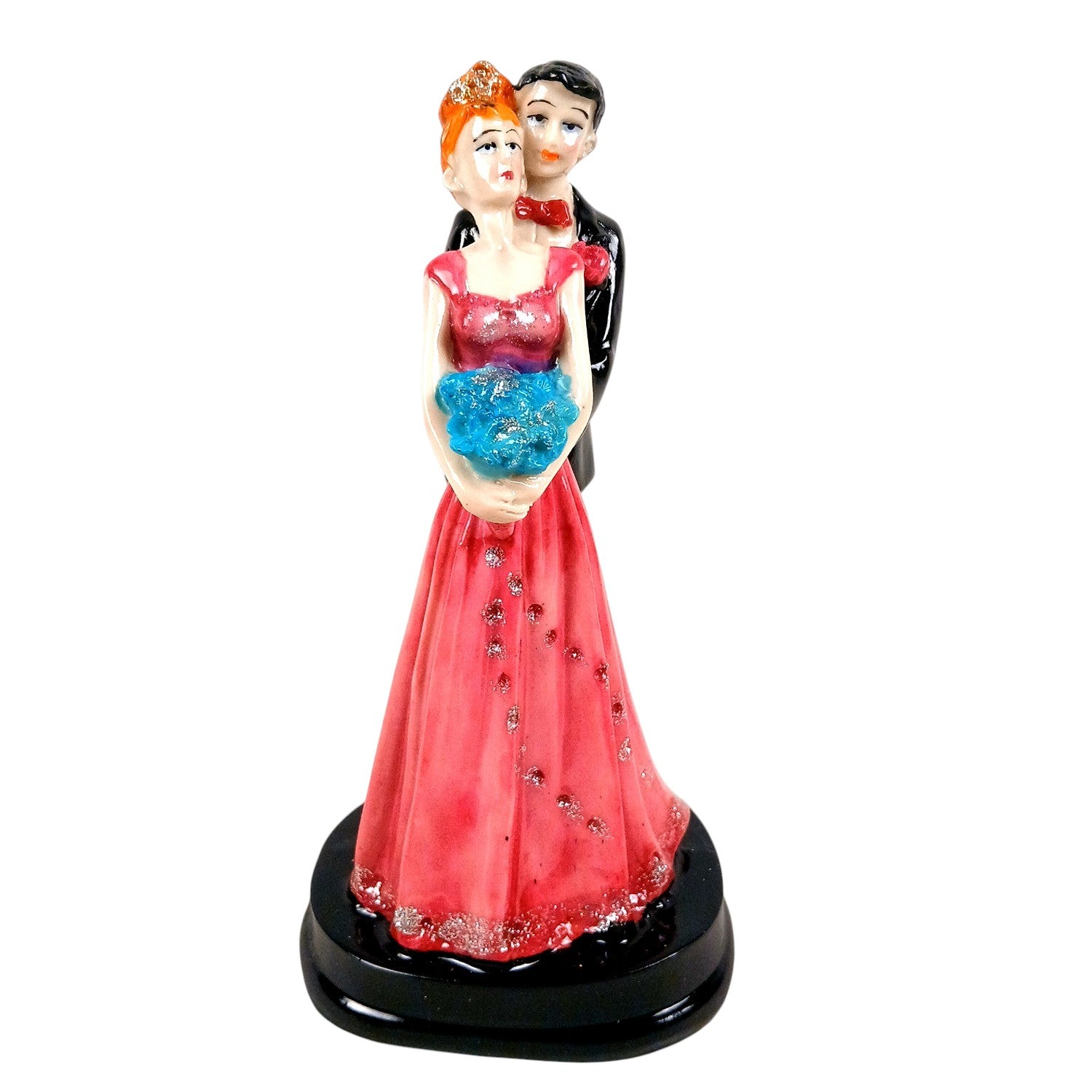 Romantic Couple Showpiece | Love Figurine Decorative Sculpture for Home Décor & Living Room | Valentine, Anniversary & Wedding Gift for Her & Him - 9 Inch - Apkamart