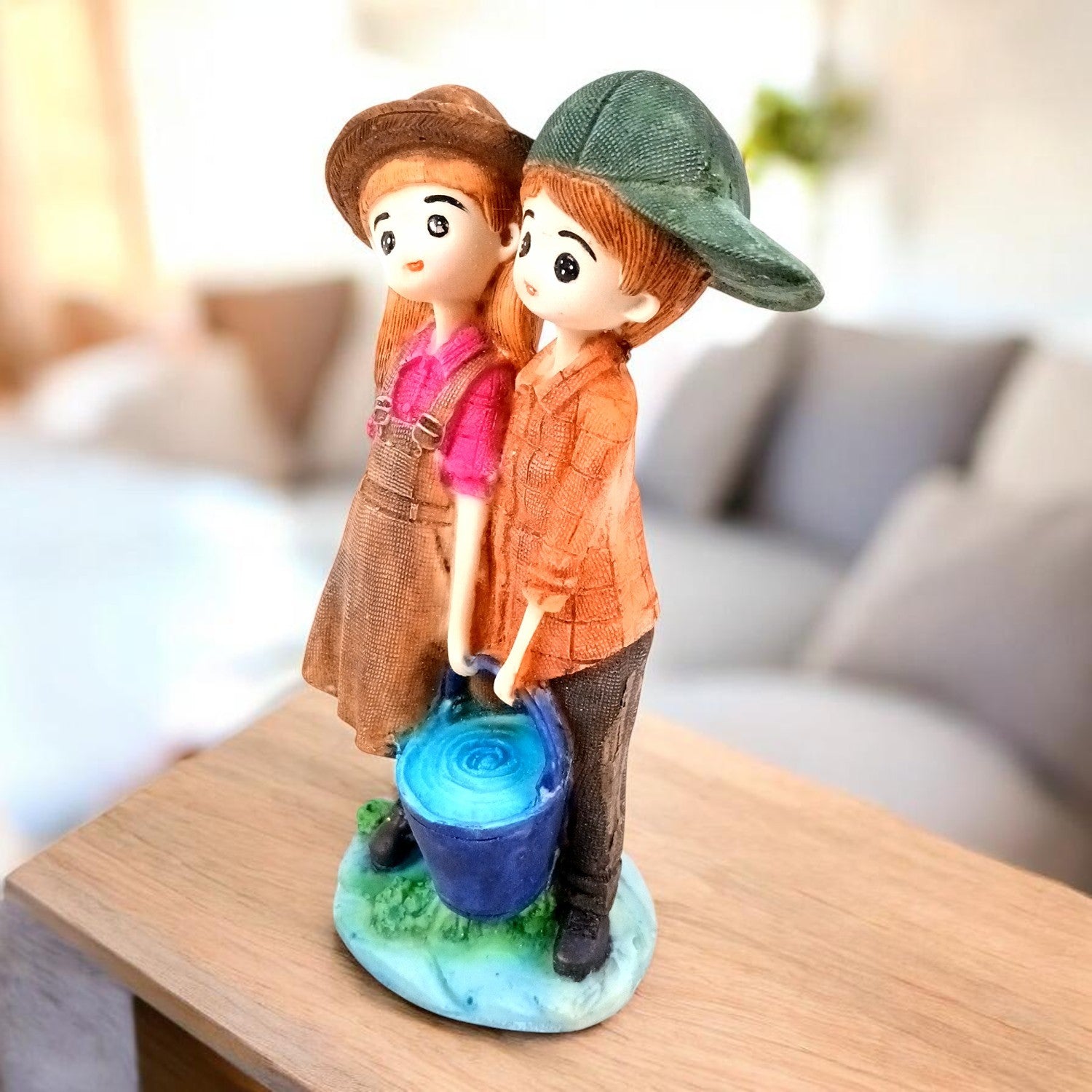 Romantic Couple Showpiece | Romantic Figurine for Living Room, Bedroom & Gifting | Valentine, Anniversary & Wedding Gift for Her & Him - 7 Inch - Apkamart