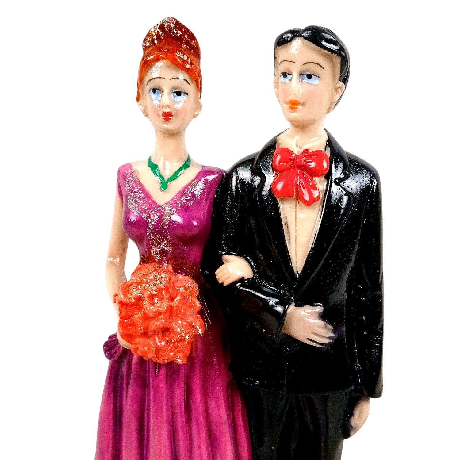 Romantic Couple Showpiece | Love Figurine Decorative Sculpture for Home Décor & Living Room | Romantic Figurine for Living Room, Bedroom & Gifting - 9 Inch - Apkamart