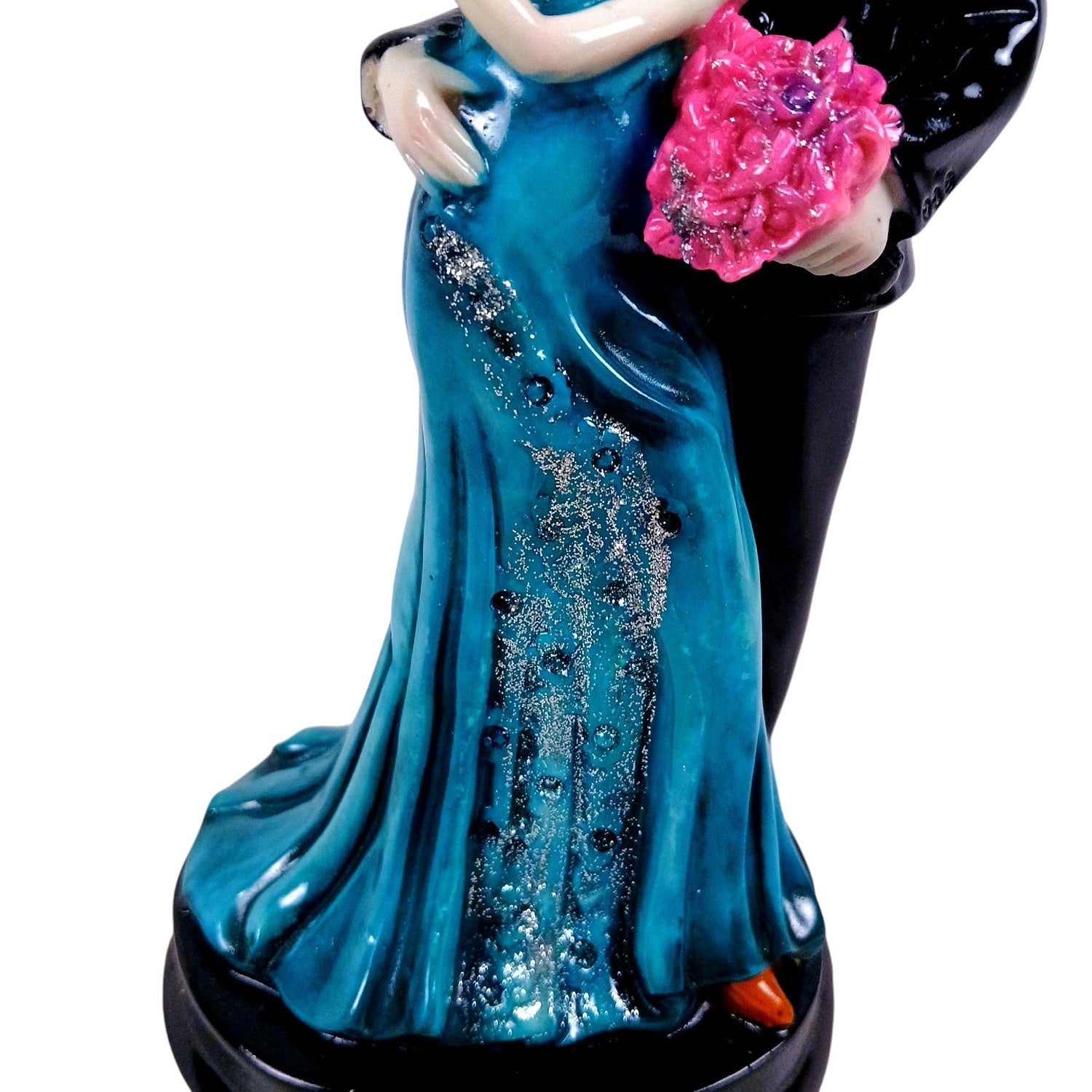 Romantic Couple Showpiece | Love Figurine Decorative Sculpture for Home Décor | Romantic Figurine for Living Room, Bedroom & Gifting - 9 Inch - Apkamart