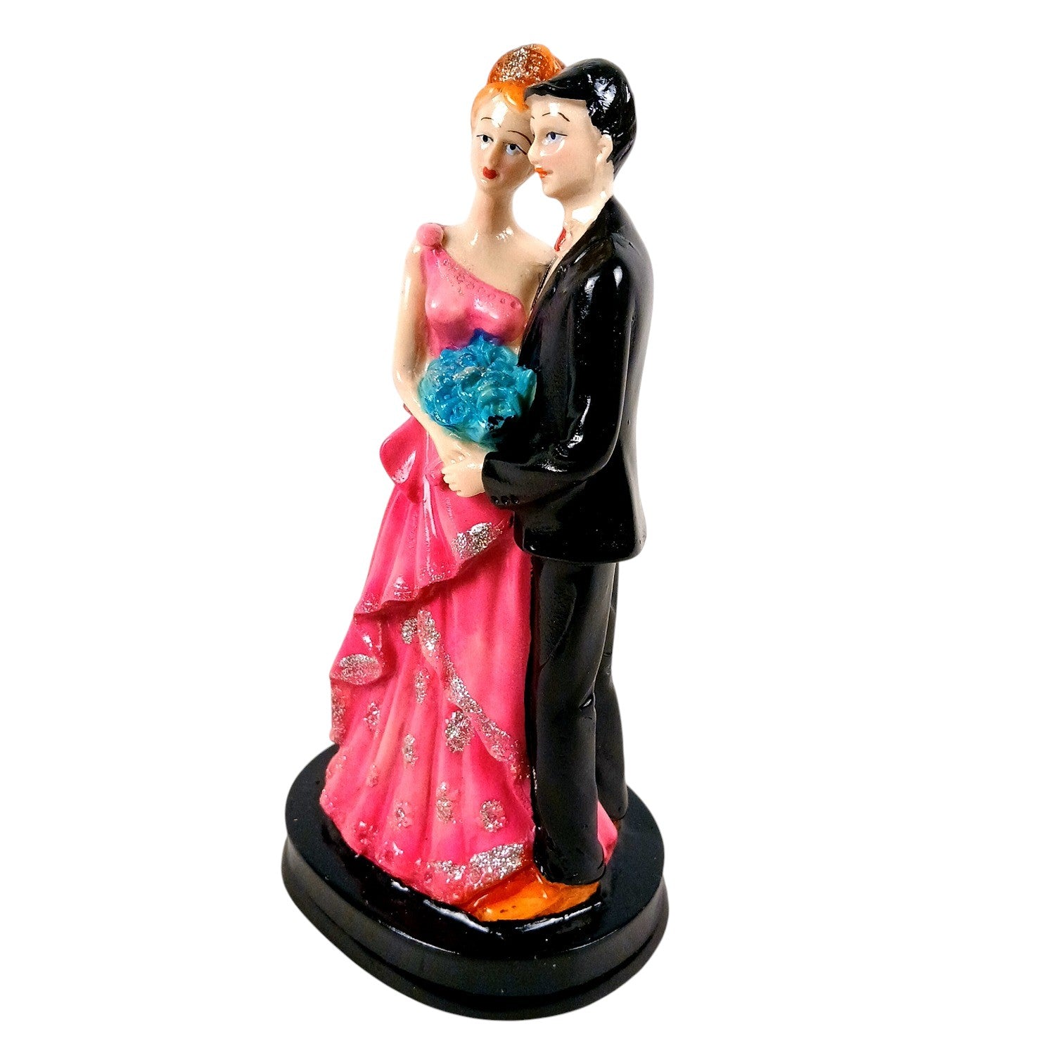 Romantic Couple Showpiece | Love Figurine Decorative Sculpture for Home Décor & Living Room | Valentine, Anniversary & Wedding Gift for Her & Him - 9 Inch - Apkamart