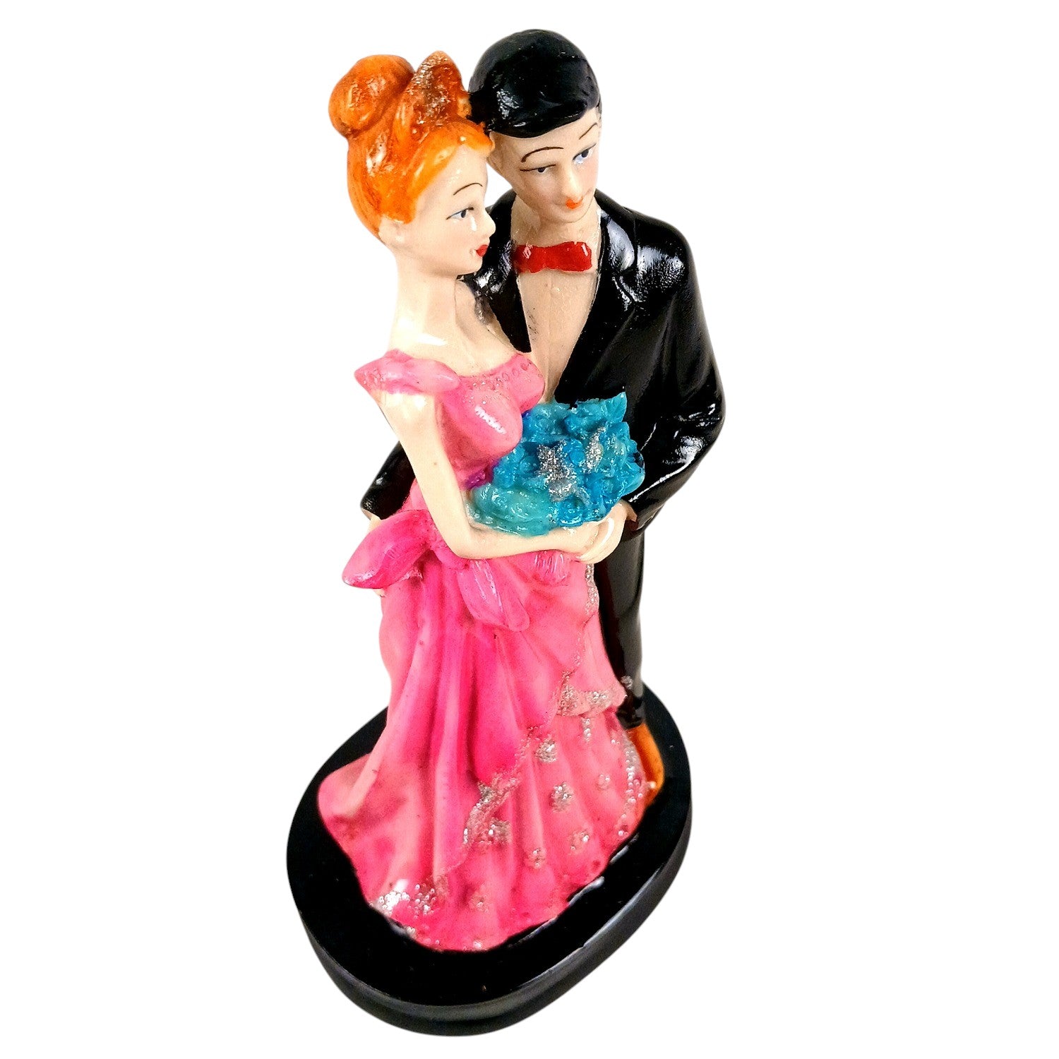 Romantic Couple Showpiece | Love Figurine Decorative Sculpture for Home Décor & Living Room | Valentine, Anniversary & Wedding Gift for Her & Him - 9 Inch - Apkamart