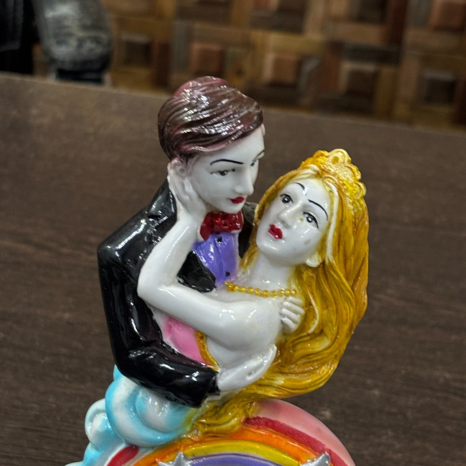 Couple Showpiece | Romantic Love Sculpture | Elegant Home Decor Gift for Living Room, Bedroom, Anniversary & Valentine’s Day - 9 Inch - Apkamart