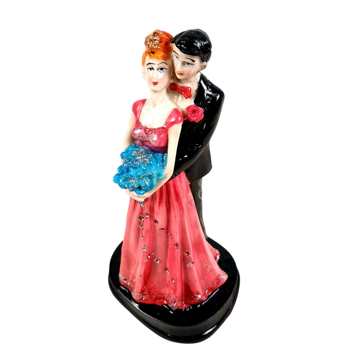 Romantic Couple Showpiece | Love Figurine Decorative Sculpture for Home Décor & Living Room | Valentine, Anniversary & Wedding Gift for Her & Him - 9 Inch - Apkamart
