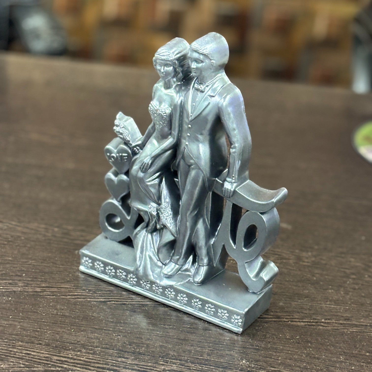 Romantic Couple Showpiece | Romantic Love Figurine | Decorative Plastic Sculpture for Home Decor & Living Room | Perfect Gift for Valentine, Anniversary & Wedding - 9 Inch - Apkamart