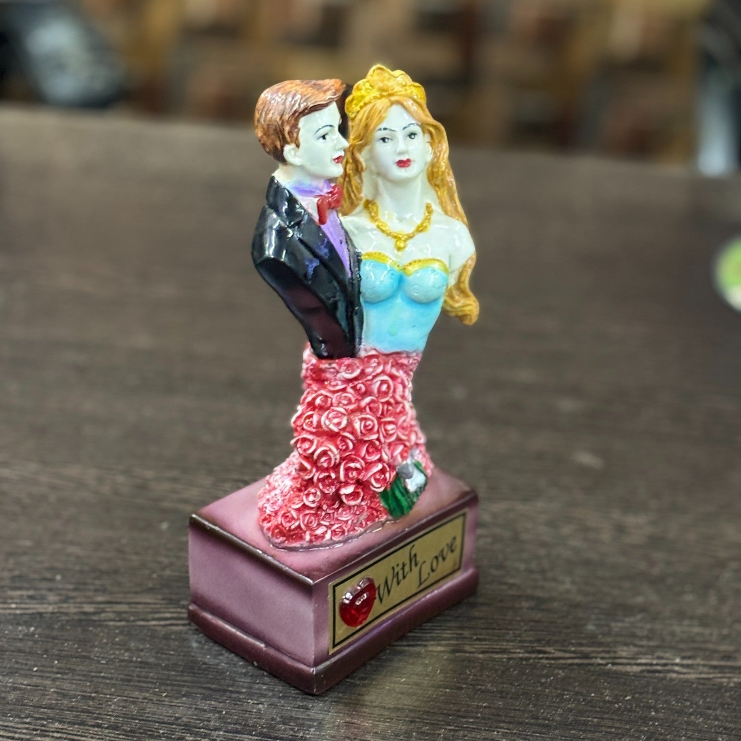 Romantic Couple Showpiece | Love Figurine for Home Decor | Elegant Sculpture for Bedroom, Living Room & Gift for Anniversary, Wedding or Valentine’s Day - 10 Inch - Apkamart