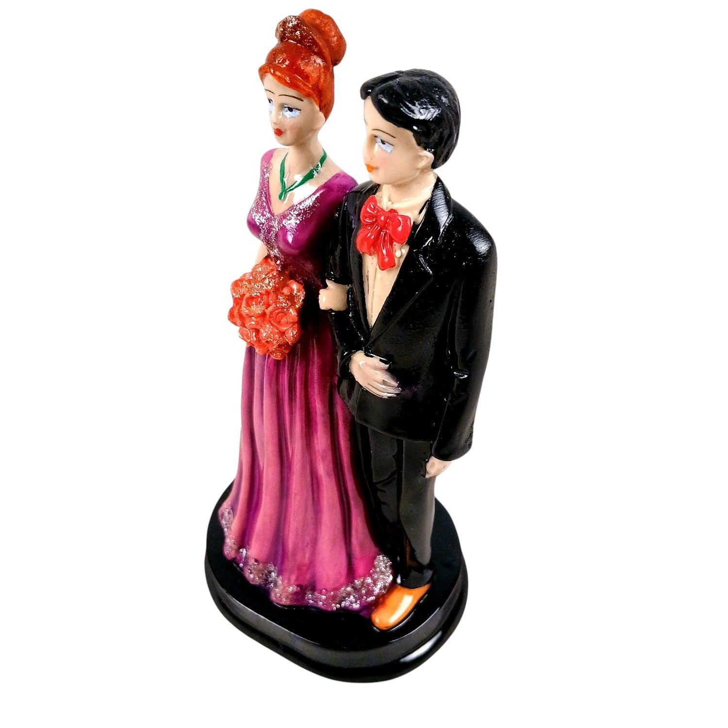 Romantic Couple Showpiece | Love Figurine Decorative Sculpture for Home Décor & Living Room | Romantic Figurine for Living Room, Bedroom & Gifting - 9 Inch - Apkamart