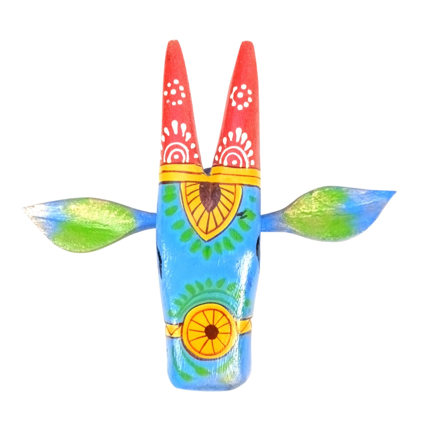 Cow Head Wall Hanging | Decorative Home Decor Showpiece for Living Room, Bedroom & Entrance | Traditional Shubh Wall Art for Positive Vibes - 6 Inch - Apkamart