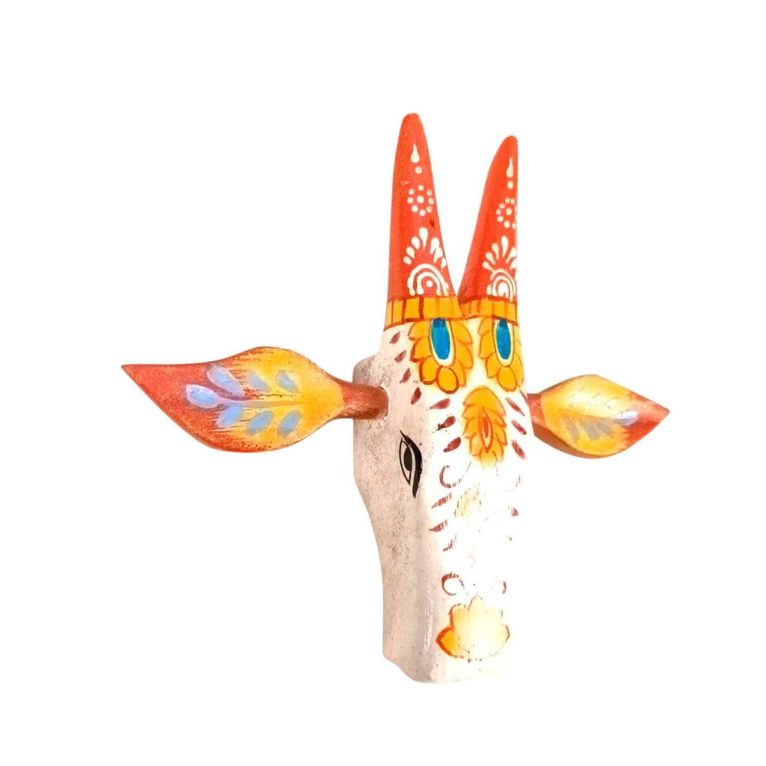 Cow Head Wall Hanging | Decorative Home Decor Showpiece for Living Room, Bedroom & Entrance | Traditional Shubh Wall Art for Positive Vibes - 6 Inch - Apkamart