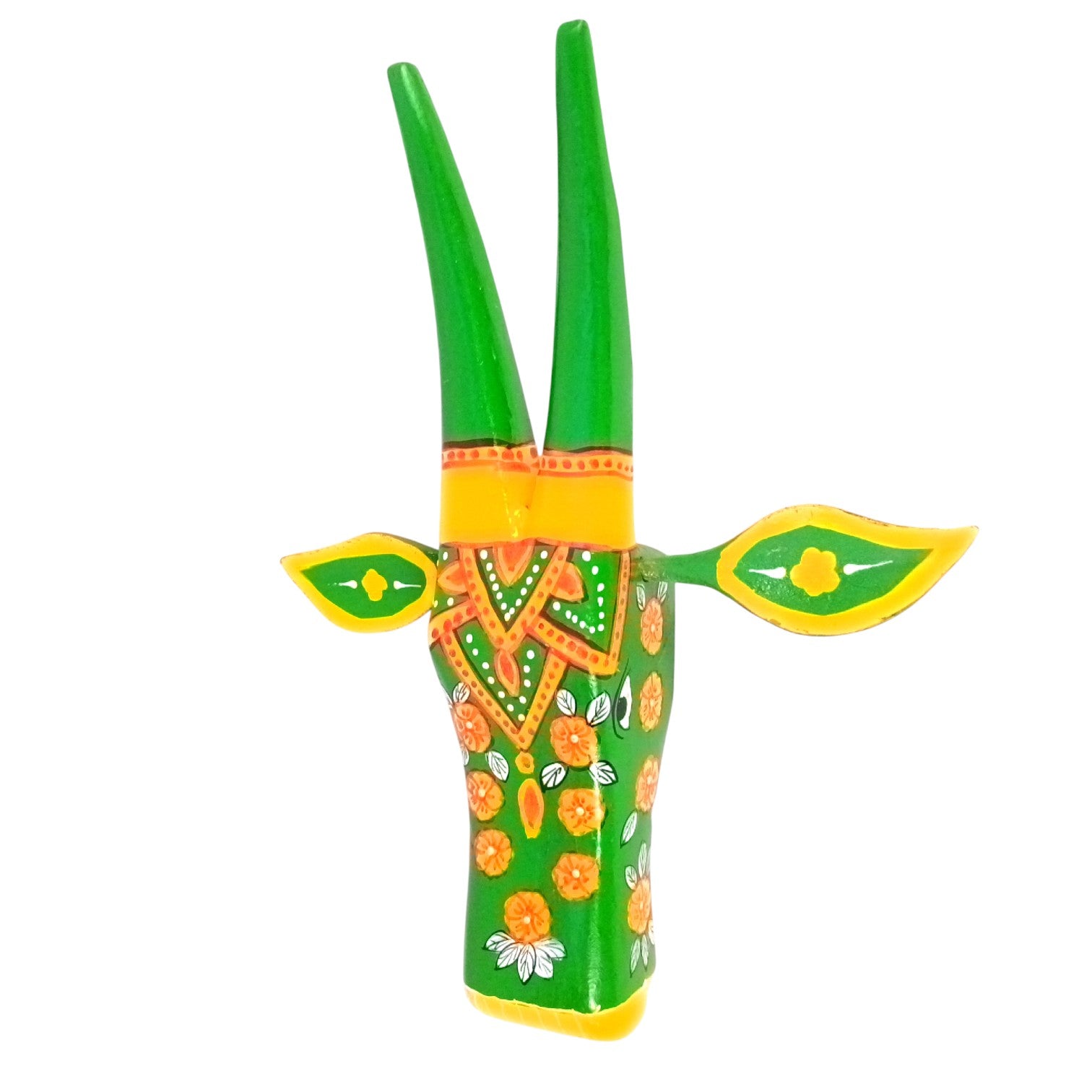 Cow Head Wall Hanging | Handcrafted Wall Decor | Traditional Vastu Wall Art for Happiness, Positivity & Home Decoration - 13 Inch - Apkamart