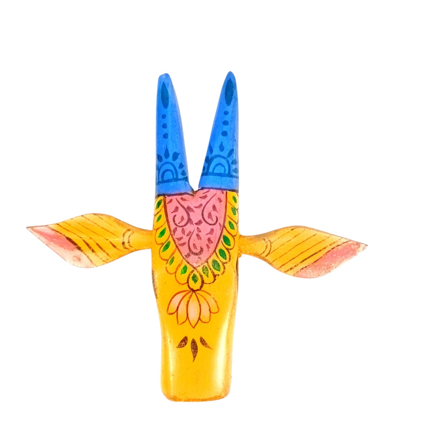 Cow Head Wall Hanging | Decorative Home Decor Showpiece for Living Room, Bedroom & Entrance | Traditional Shubh Wall Art for Positive Vibes - 6 Inch - Apkamart