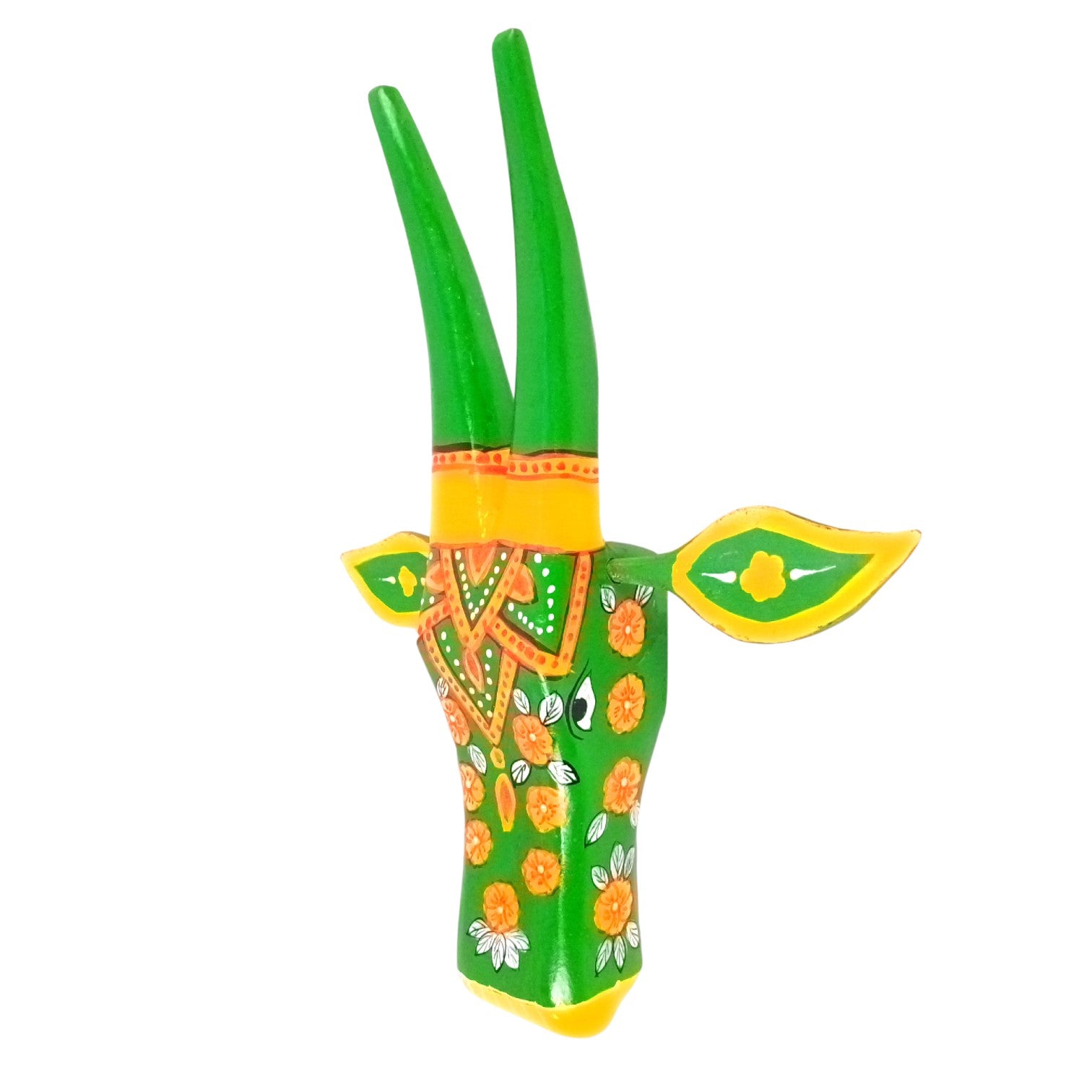 Cow Head Wall Hanging | Handcrafted Wall Decor | Traditional Vastu Wall Art for Happiness, Positivity & Home Decoration - 13 Inch - Apkamart