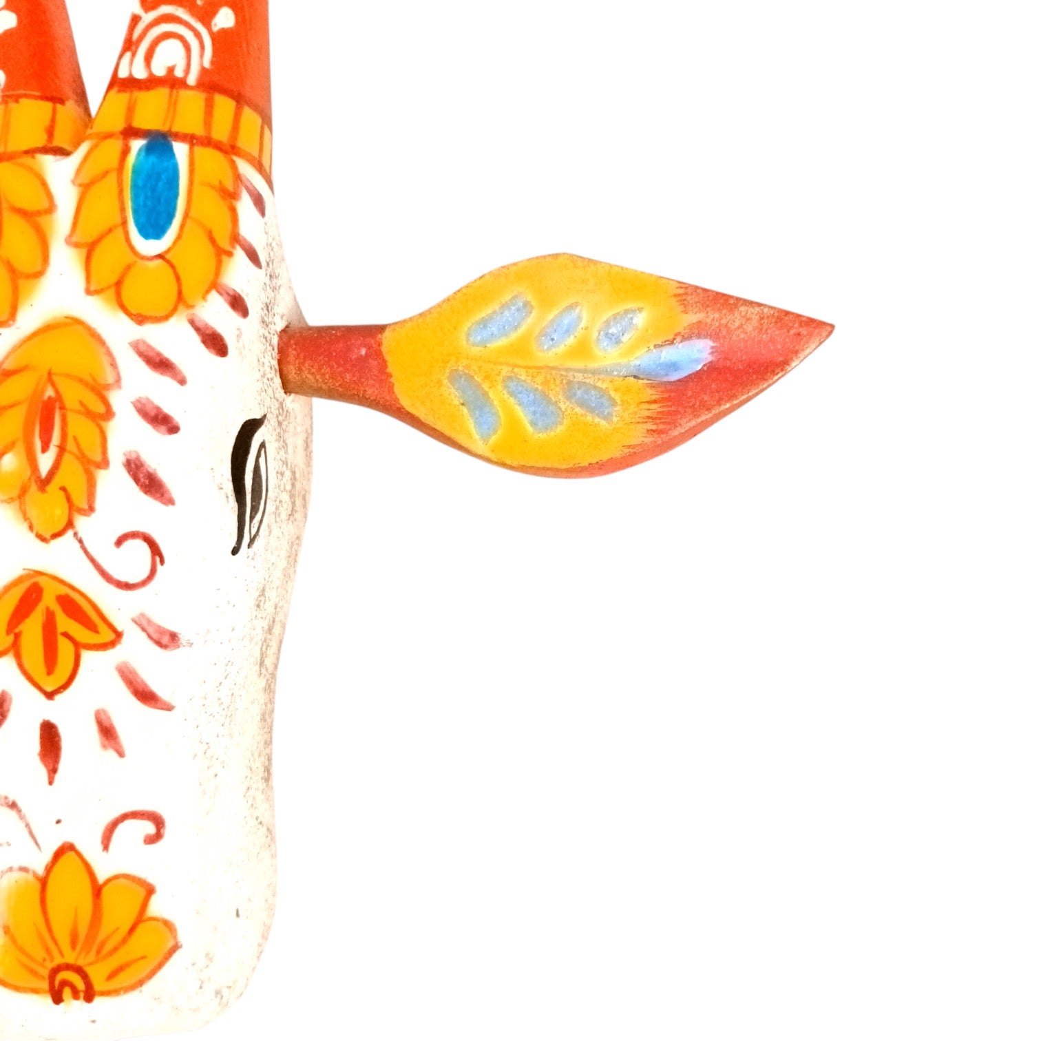 Cow Head Wall Hanging | Decorative Home Decor Showpiece for Living Room, Bedroom & Entrance | Traditional Shubh Wall Art for Positive Vibes - 6 Inch - Apkamart