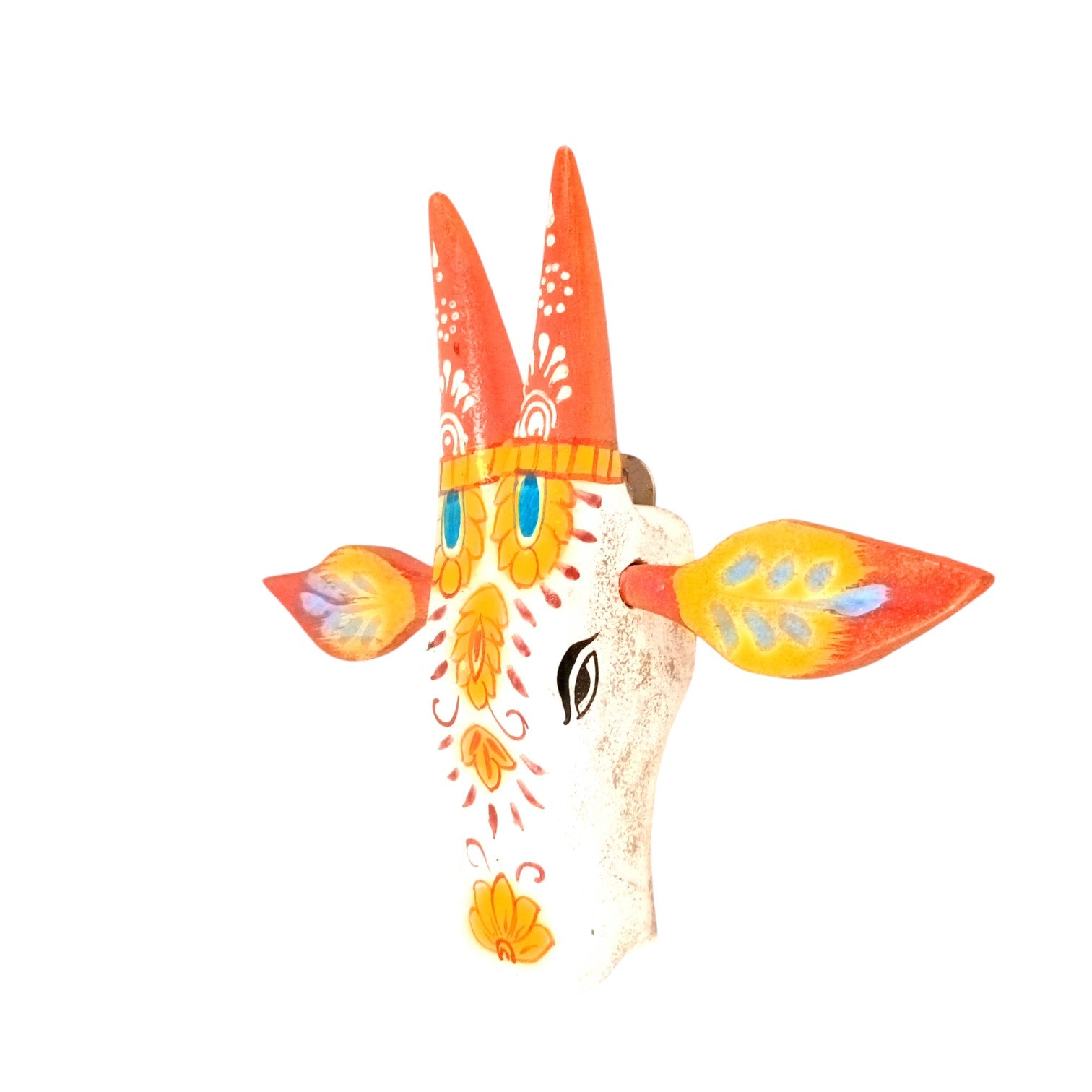 Cow Head Wall Hanging | Decorative Home Decor Showpiece for Living Room, Bedroom & Entrance | Traditional Shubh Wall Art for Positive Vibes - 6 Inch - Apkamart