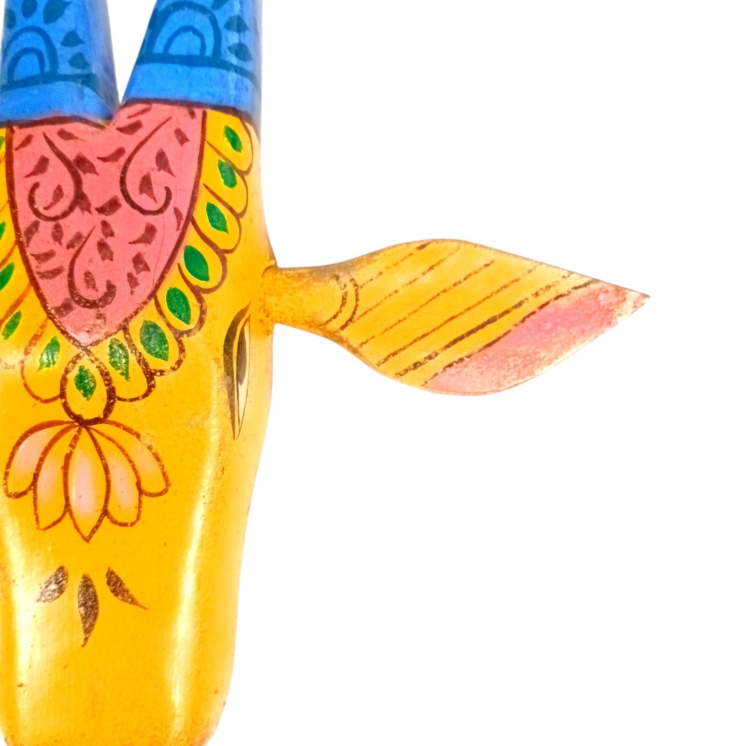 Cow Head Wall Hanging | Decorative Home Decor Showpiece for Living Room, Bedroom & Entrance | Traditional Shubh Wall Art for Positive Vibes - 6 Inch - Apkamart