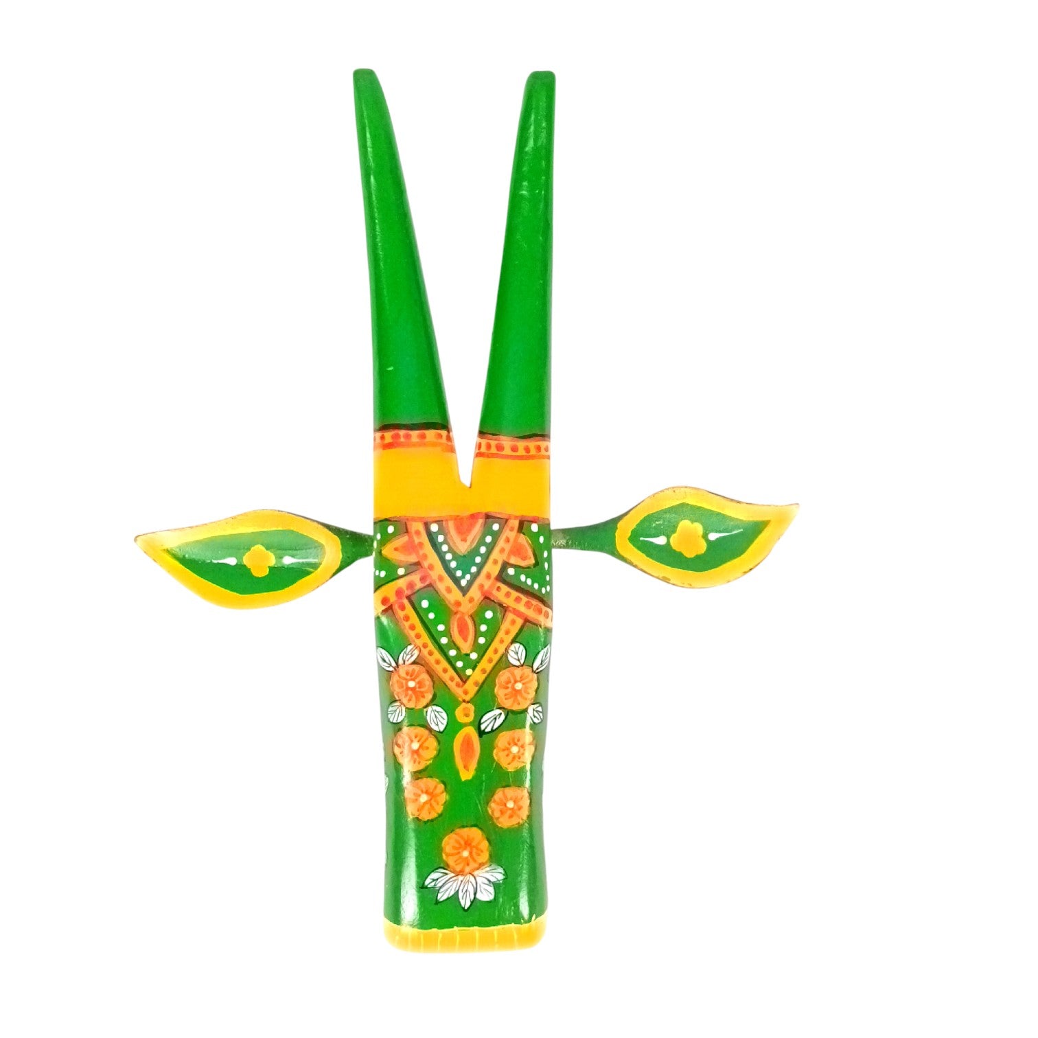 Cow Head Wall Hanging Set | Handcrafted Wall Decor | Traditional Vastu Wall Art for Happiness, Positivity & Home Decoration - 13 Inch (Set Of 3) - Apkamart