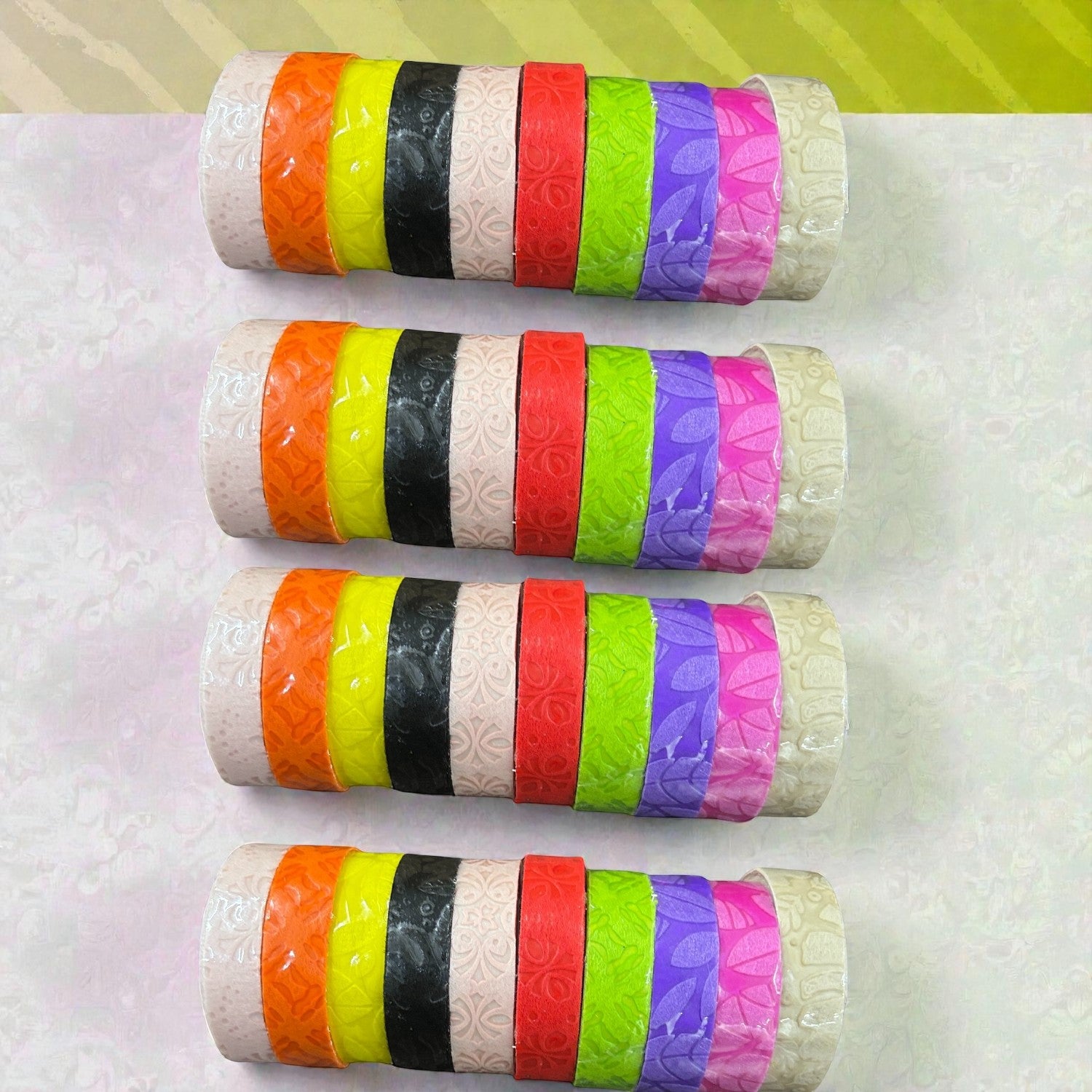 Craft Tape for Kids Art & DIY Activities | Designer Tape for School Projects Scrapbooking & Creative Decoration | Ideal Tape for Art Sets & Return Gifts - Apkamart #Style_Pack Of 3