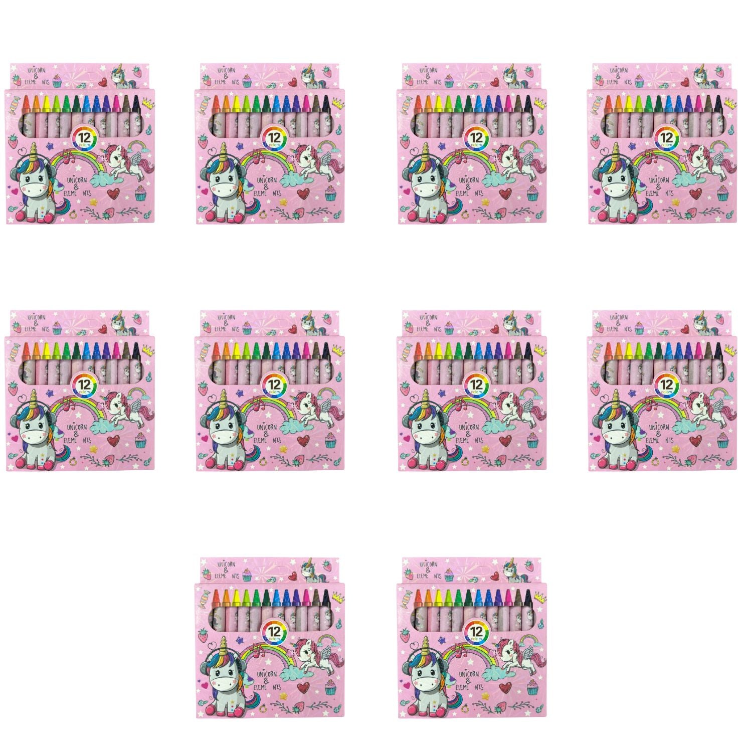 Color Wax Crayons | Non-Toxic Wax Crayons for Kids, Students & Artists | 12 Crayons in Each Pack | Smooth Coloring Crayons for Drawing, Sketching - Apkamart #Style_Pack Of 10