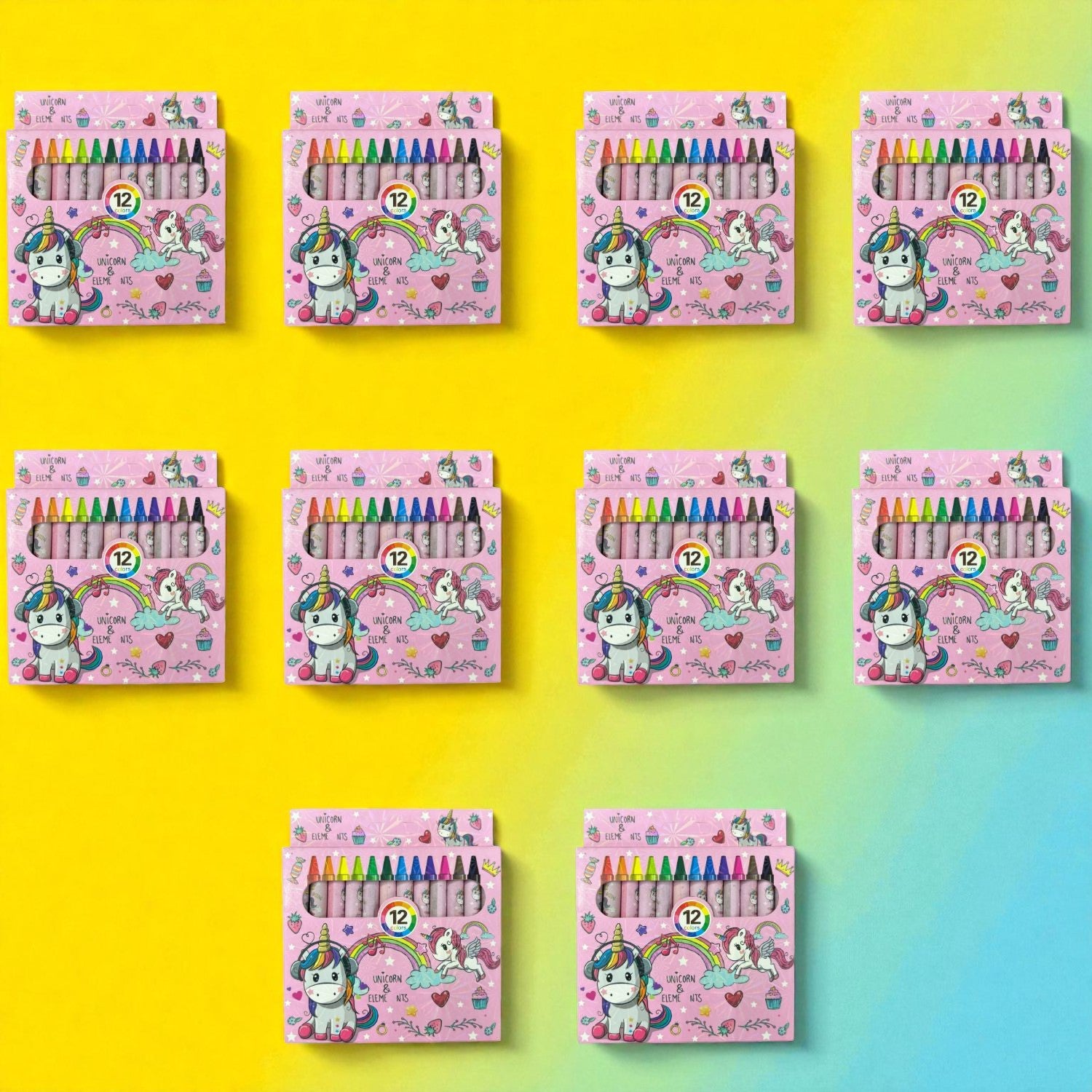 Color Wax Crayons | Non-Toxic Wax Crayons for Kids, Students & Artists | 12 Crayons in Each Pack | Smooth Coloring Crayons for Drawing, Sketching - Apkamart #Style_Pack Of 10