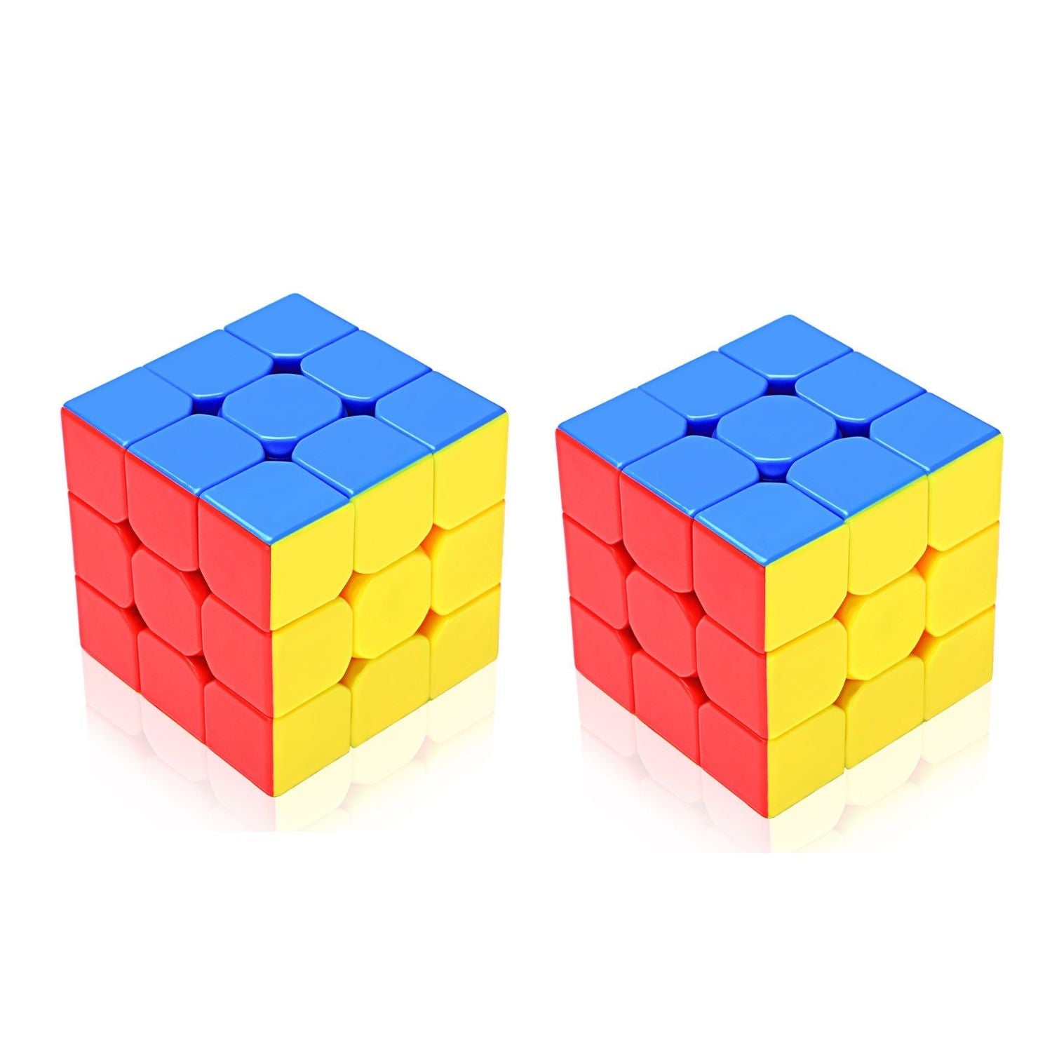 Rubik Cube for Kids | Magic Puzzle Cube Toy for Boys & Girls | Smooth Speed Rotation, Brain Booster, Educational Logic Game | Perfect for School, Travel & Return Gifts - Apkamart #Style_Pack Of 2