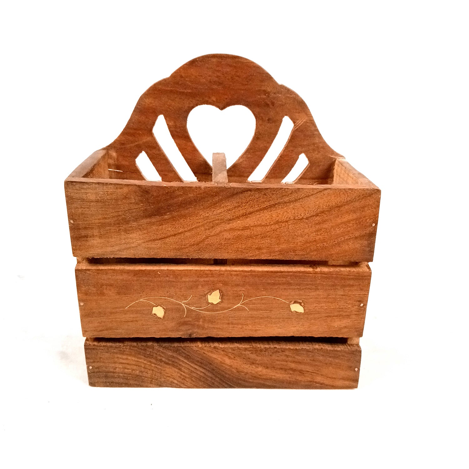 Wooden Cutlery Holder | Spoon Holder With 2 Section| Fork Organizer | Pen Stand - Multipurpose Holders - for Home, Dining Table, Utensil Holder for Kitchen Counter - 8 Inch - Apkamart