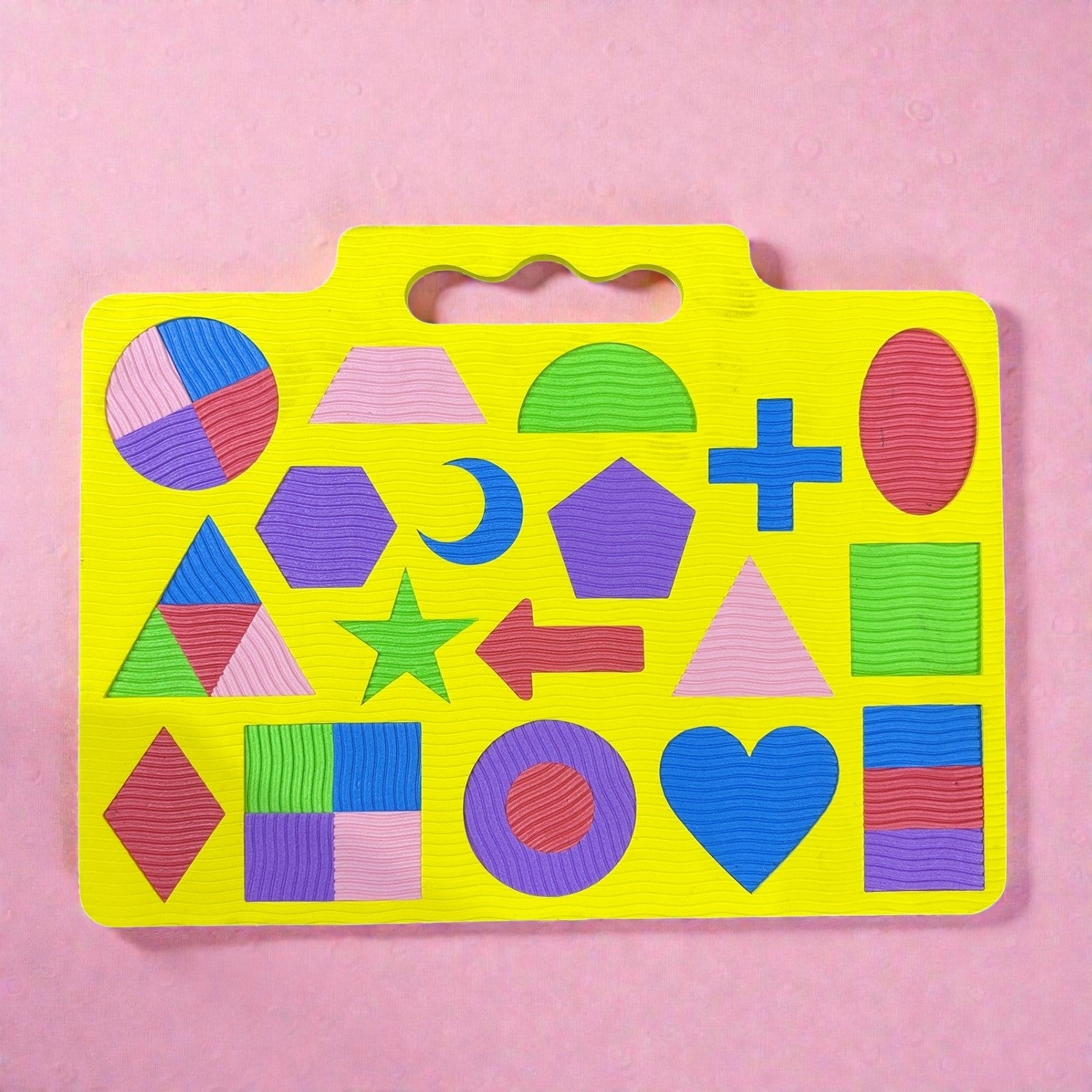 Cutout Games Foam Shapes Learning Boards for Kids | Interlocking Puzzle Board for Toddlers | Educational Shape Matching Toy for Early Learning Preschool Kids - Pack of 1 - Apkamart