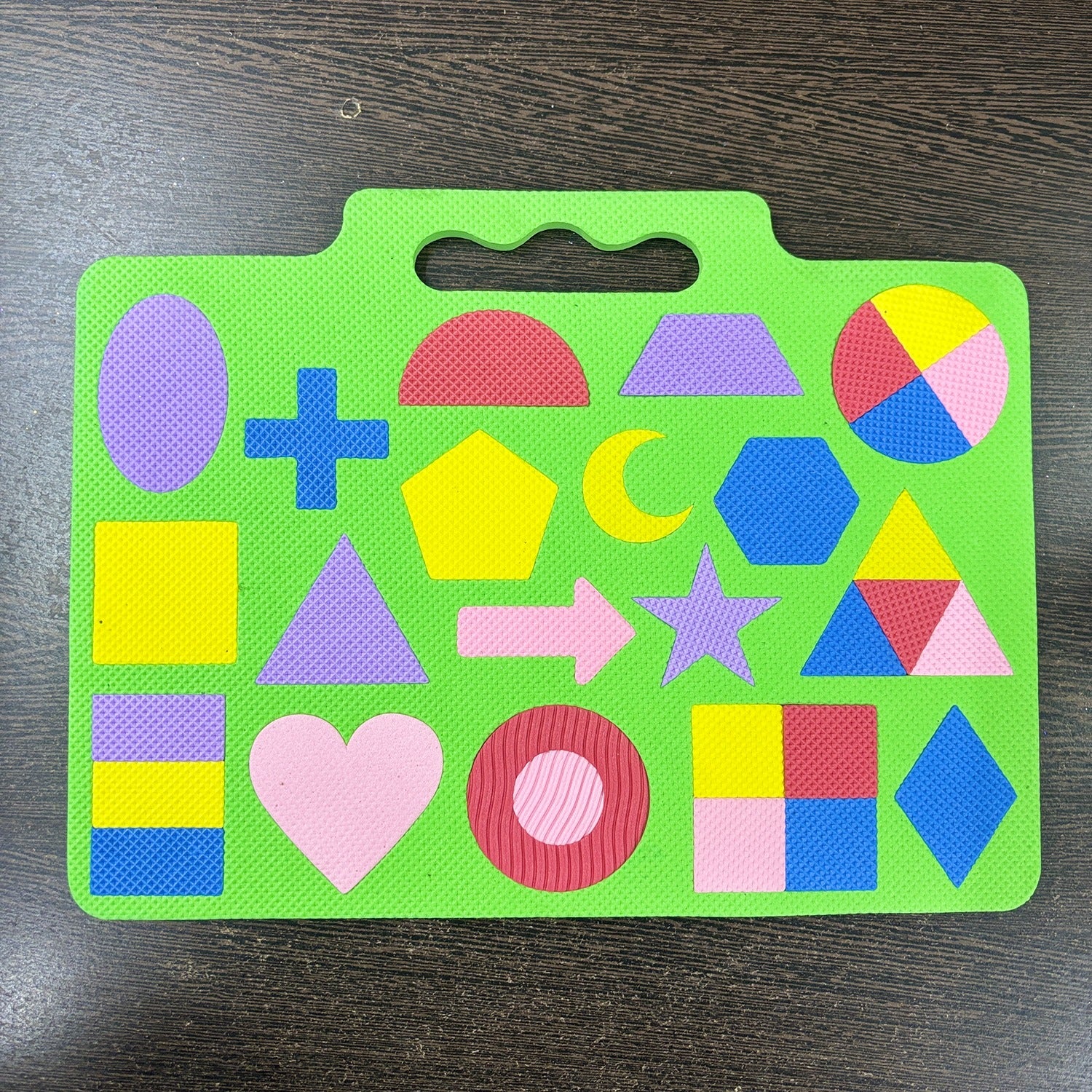 Cutout Games Foam Shapes Learning Boards for Kids | Interlocking Puzzle Board for Toddlers | Educational Shape Matching Toy for Early Learning Preschool Kids - Pack of 1 - Apkamart