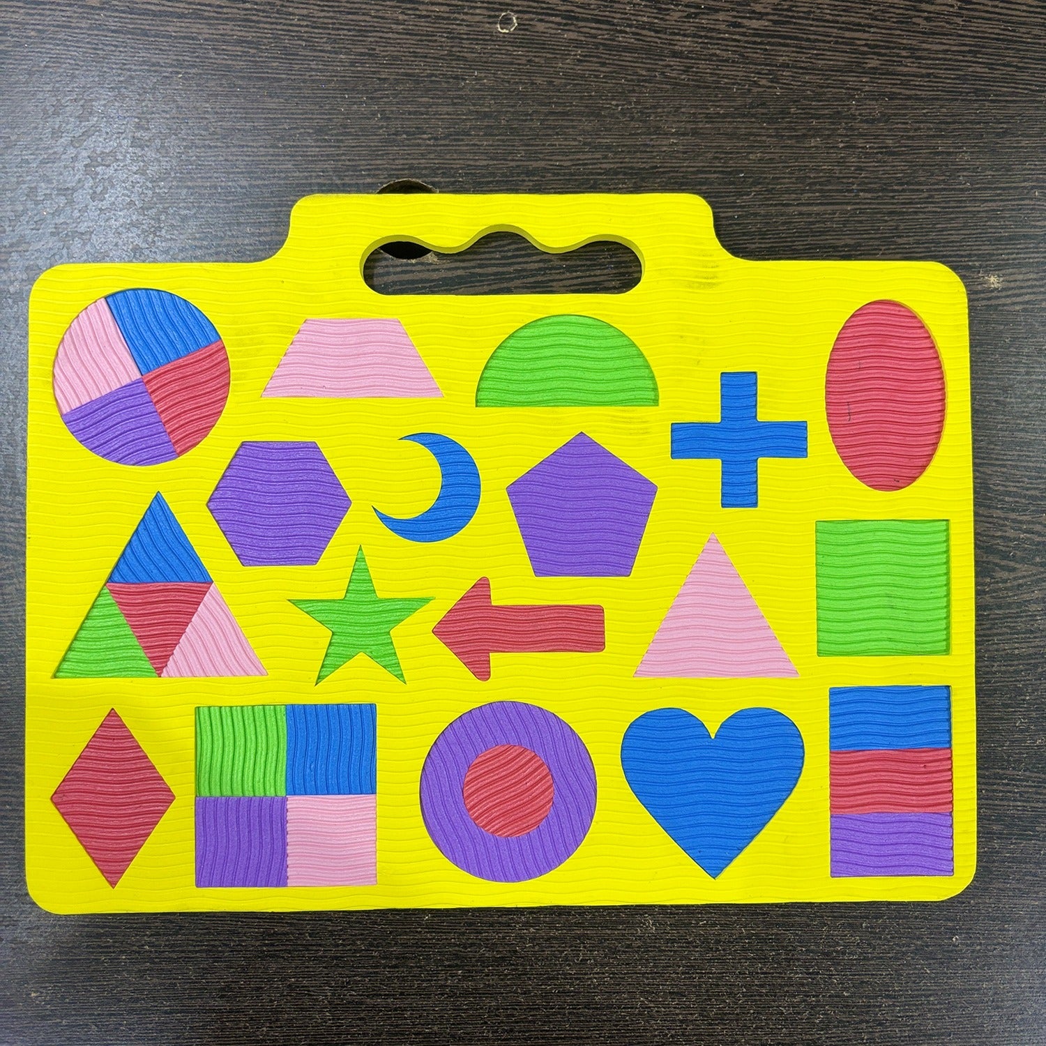 Cutout Games Foam Shapes Learning Boards for Kids | Interlocking Puzzle Board for Toddlers | Educational Shape Matching Toy for Early Learning Preschool Kids - Pack of 1 - Apkamart