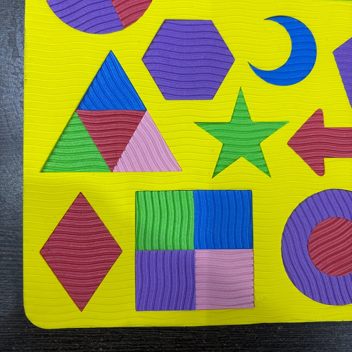 Cutout Games Foam Shapes Learning Boards for Kids | Interlocking Puzzle Board for Toddlers | Educational Shape Matching Toy for Early Learning Preschool Kids - Pack of 1 - Apkamart