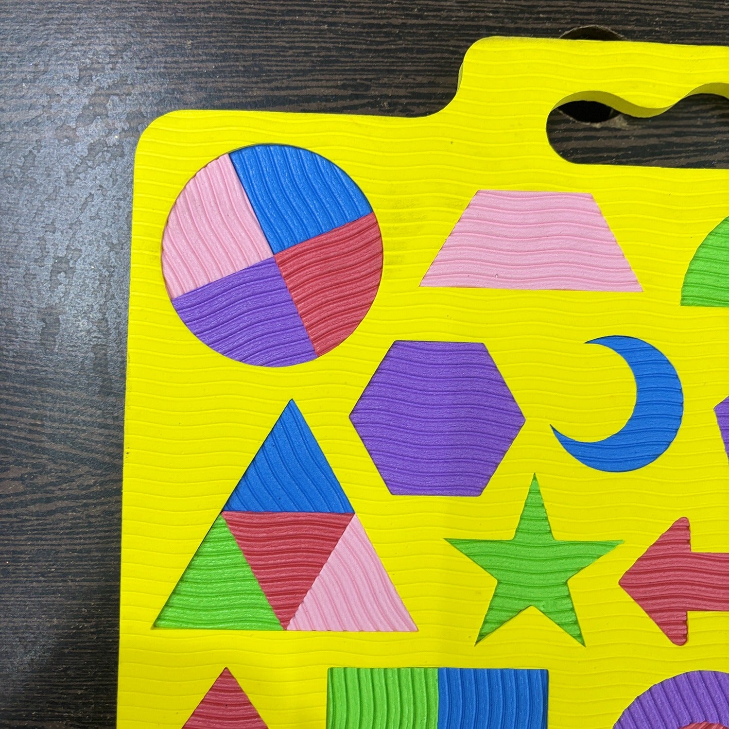 Cutout Games Foam Shapes Learning Boards for Kids | Interlocking Puzzle Board for Toddlers | Educational Shape Matching Toy for Early Learning Preschool Kids - Pack of 1 - Apkamart