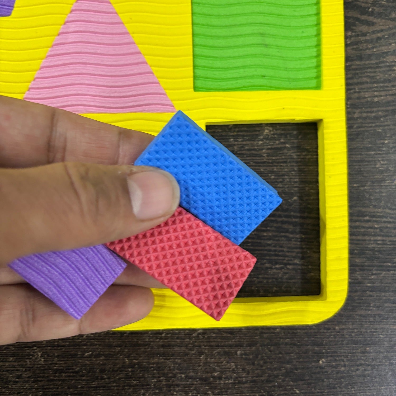 Cutout Games Foam Shapes Learning Boards for Kids | Interlocking Puzzle Board for Toddlers | Educational Shape Matching Toy for Early Learning Preschool Kids - Pack of 1 - Apkamart